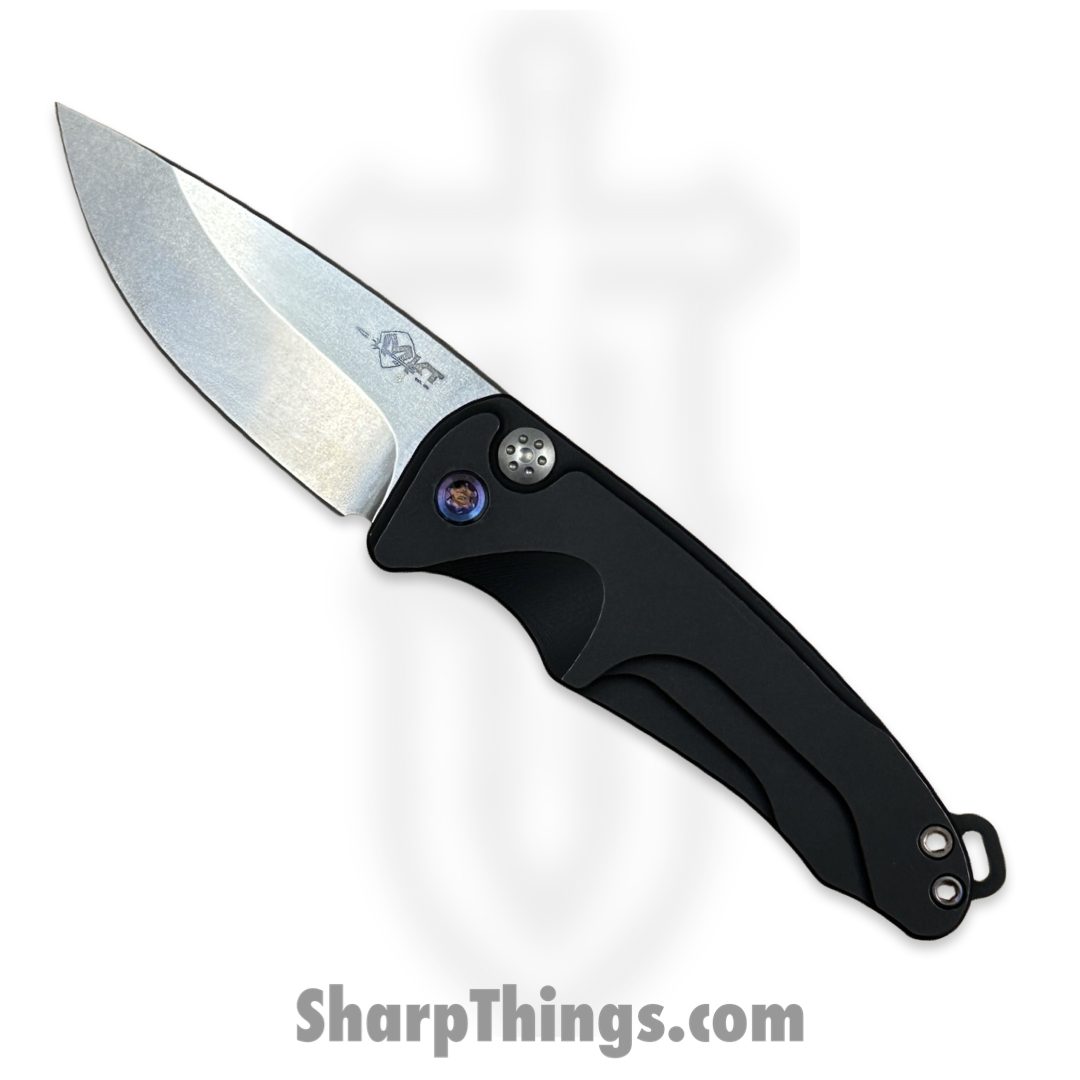 Medford Knife - MKA394TQ-42AB-TSCS-Q4 - Smooth Criminal Auto Folder - Tumbled S45VN Drop Point – Black