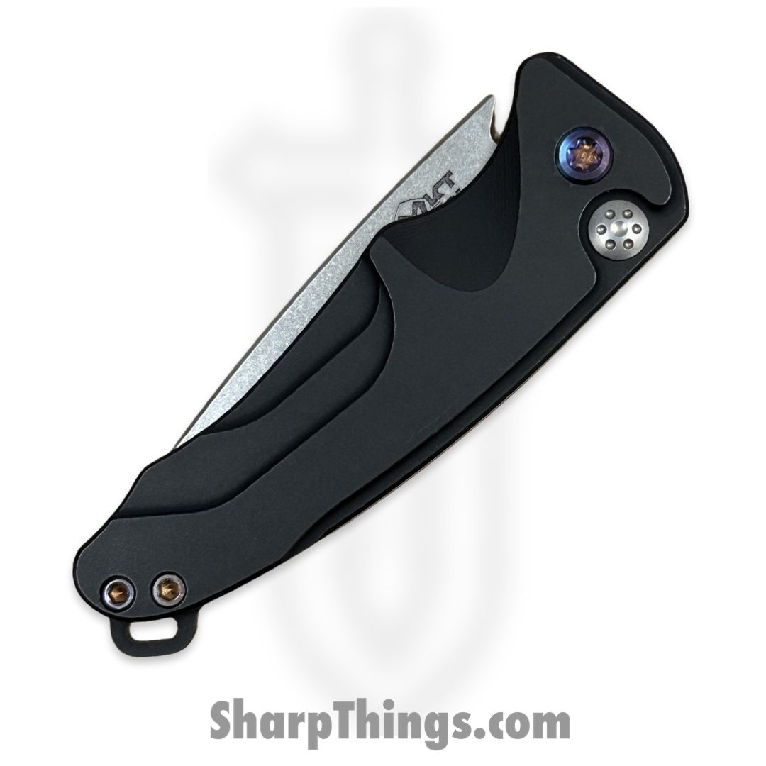 Medford Knife - MKA394TQ-42AB-TSCS-Q4 - Smooth Criminal Auto Folder - Tumbled S45VN Drop Point – Black - Image 4