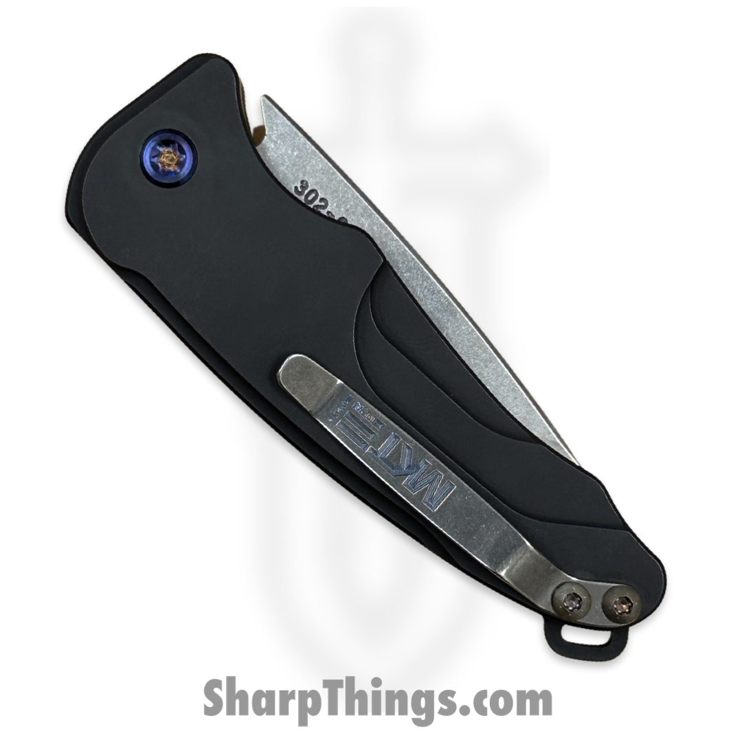 Medford Knife - MKA394TQ-42AB-TSCS-Q4 - Smooth Criminal Auto Folder - Tumbled S45VN Drop Point – Black - Image 3