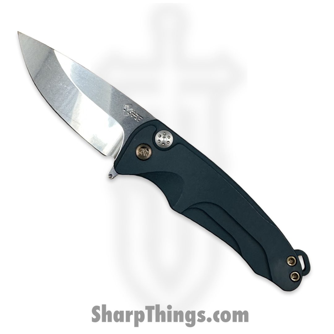 Medford Knife - MK0394TQ-44AU-T1C1-Q4 - Smooth Criminal Button Lock Folder - Tumbled S45VN - Teal