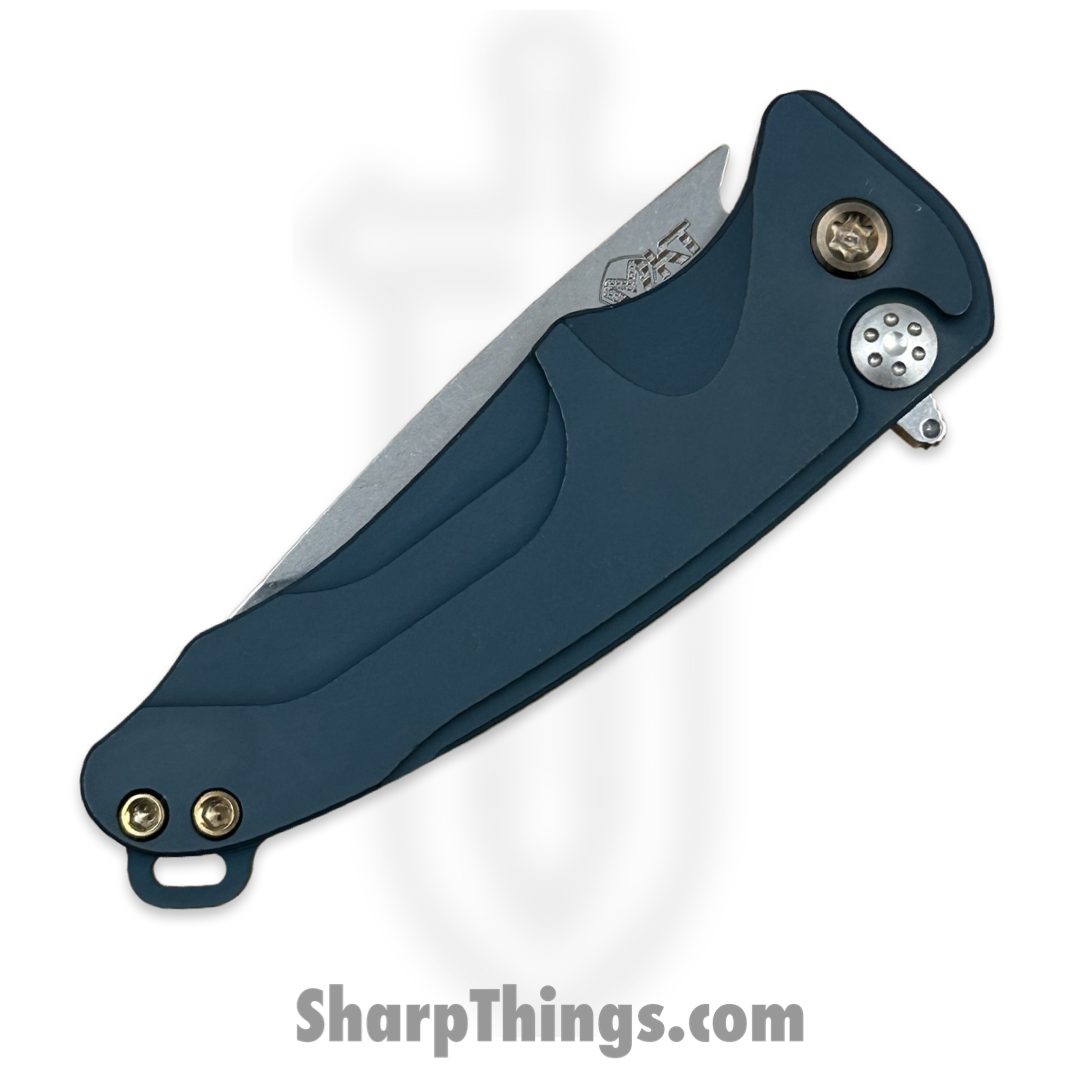 Medford Knife - MK0394TQ-44AU-T1C1-Q4 - Smooth Criminal Button Lock Folder - Tumbled S45VN - Teal - Image 4