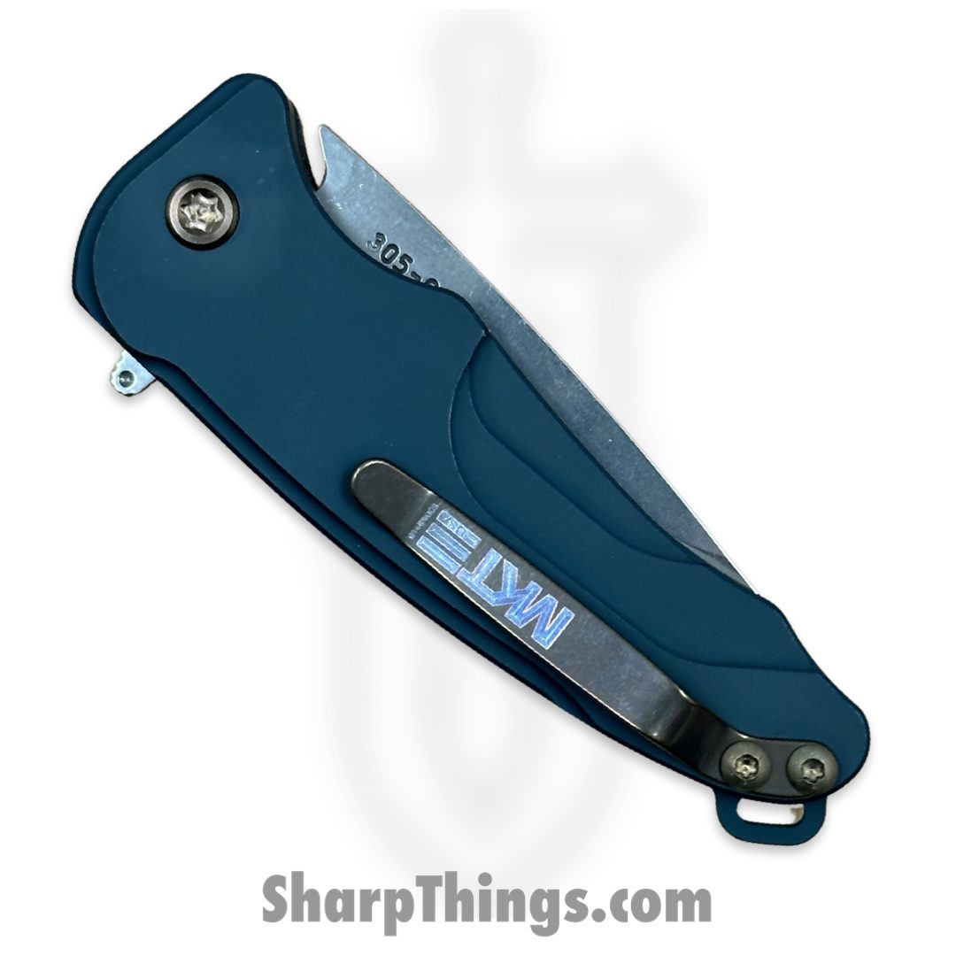 Medford Knife - MK0394TQ-44AU-T1C1-Q4 - Smooth Criminal Button Lock Folder - Tumbled S45VN - Teal - Image 3