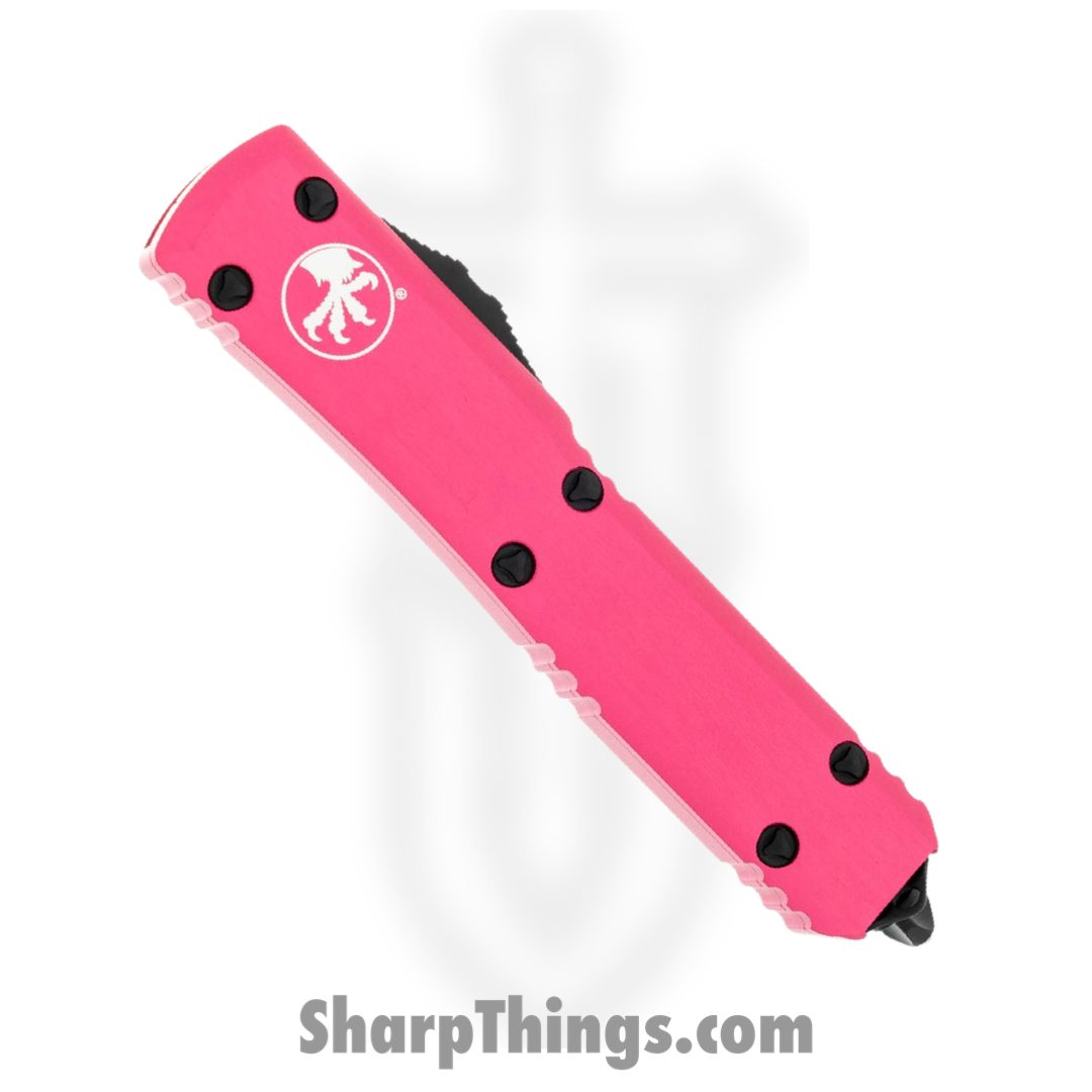 Microtech - 121-2PK - Ultratech - OTF Auto - Black Drop Point - 6061-T6 Aluminum - Pink - Image 3
