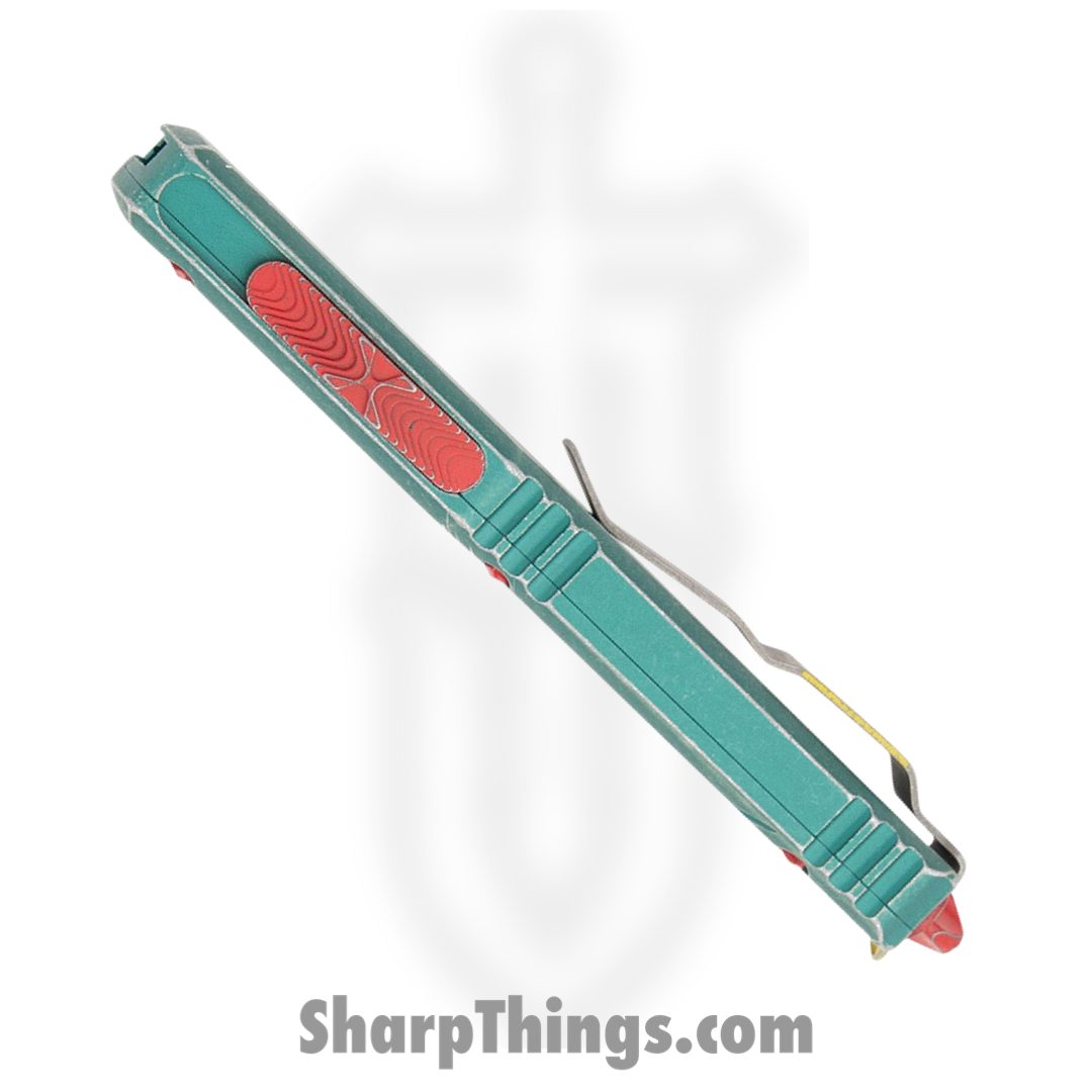 Microtech - 123-12BH - Ultratech Bounty Hunter - OTF Auto - 123-12BH Ultratech Bounty Hunter OTF Auto - 6061-T6 Aluminum/Distressed - Green/Red - Image 5