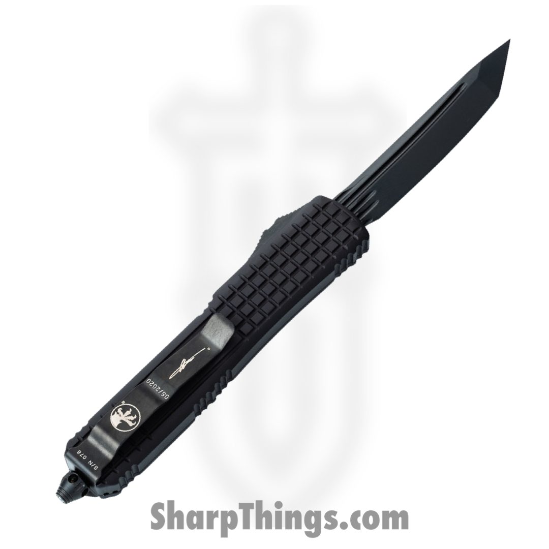 Microtech - 123-1UT-DSH - Ultratech Shadow Series - OTF Auto - Elmax DLC Tanto - 6061-T6 Aluminum - Black - Image 2