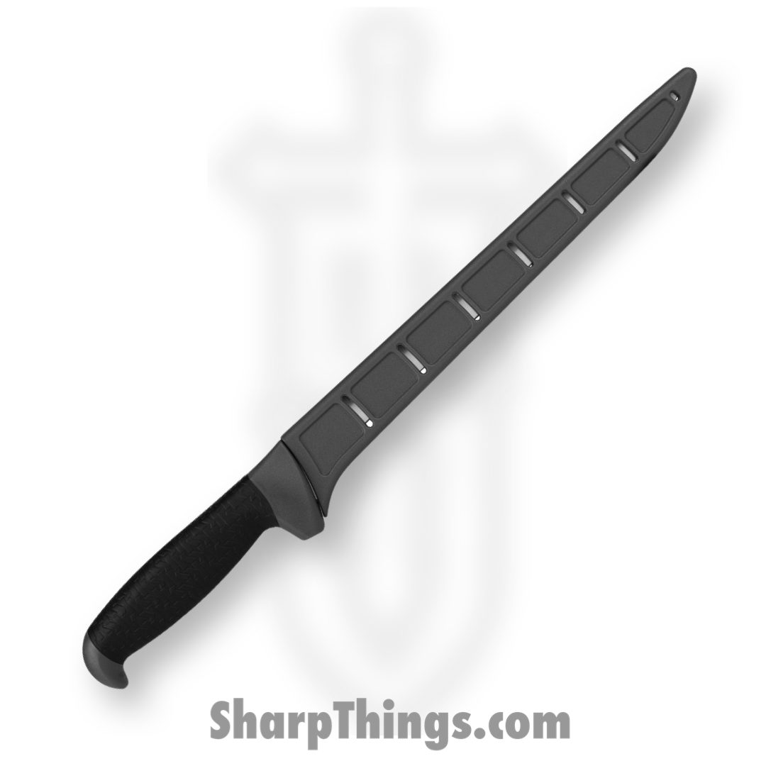 Kershaw - 1249x - 9.5" Filet - Fixed Blade Knife - 420J2 Satin Trailing Point - Glass Filled Nylon, K-Texture™ Grip - Gray, Black - Image 2