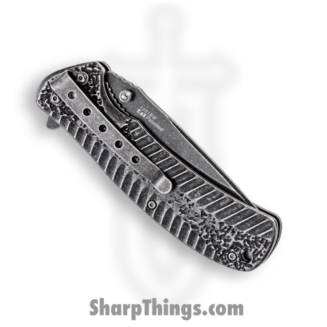 Kershaw - 1301BW - Starter - Folding Knife - 4Cr14 Black-oxide BlackWash™ coated Drop Point - Stainless Steel - BlackWash™ - Image 3