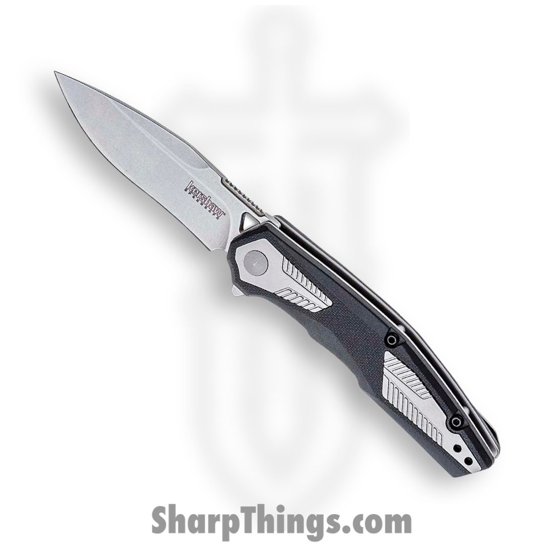 Kershaw - 1390 - Tremolo - Folding Knife - 4Cr14 Stonewash Clip Point - Glass Filled Nylon - Silver Black
