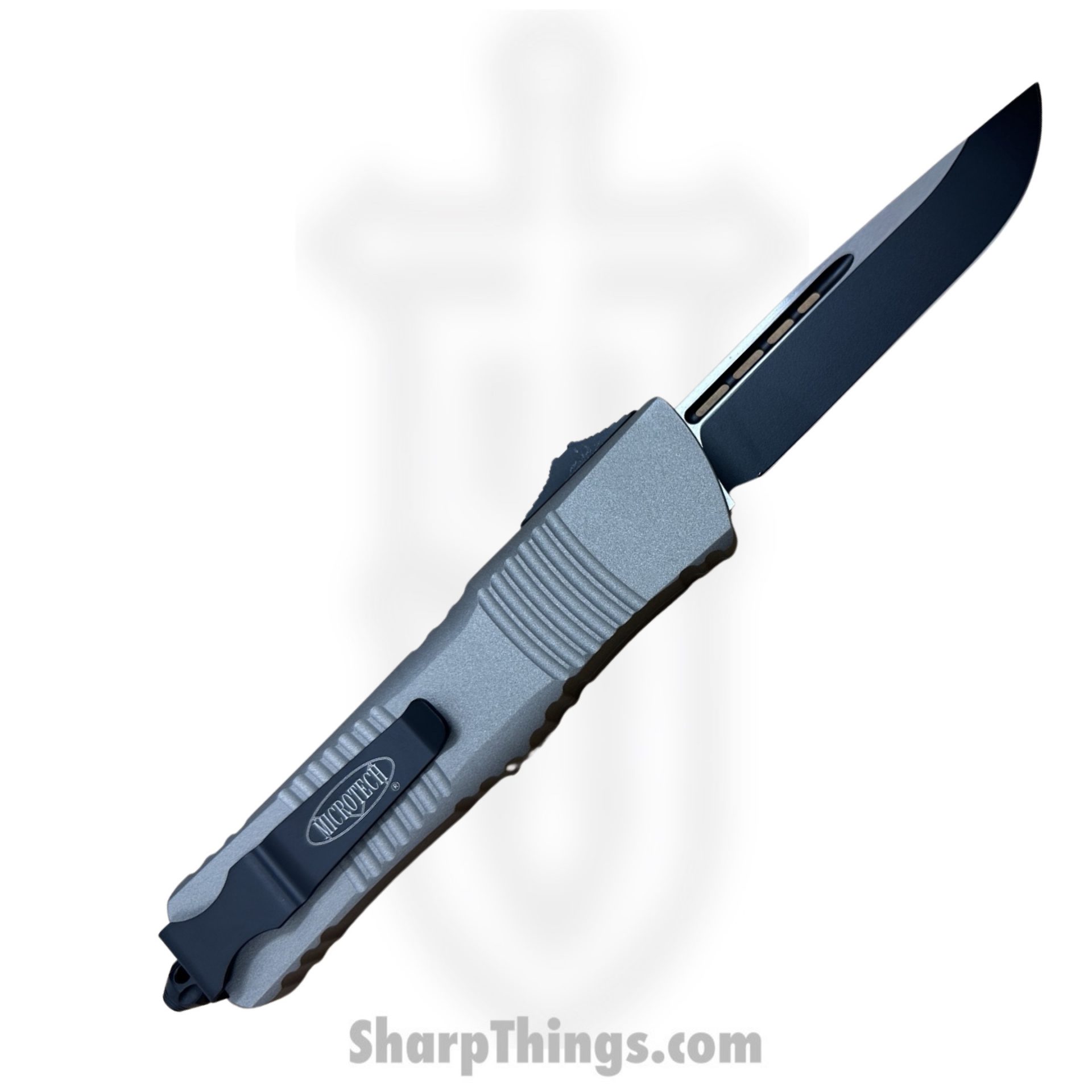 MICROTECH - 143-1TG - Combat Troodon - OTF Auto - Coated Drop Point - Titanium Gray - Image 2