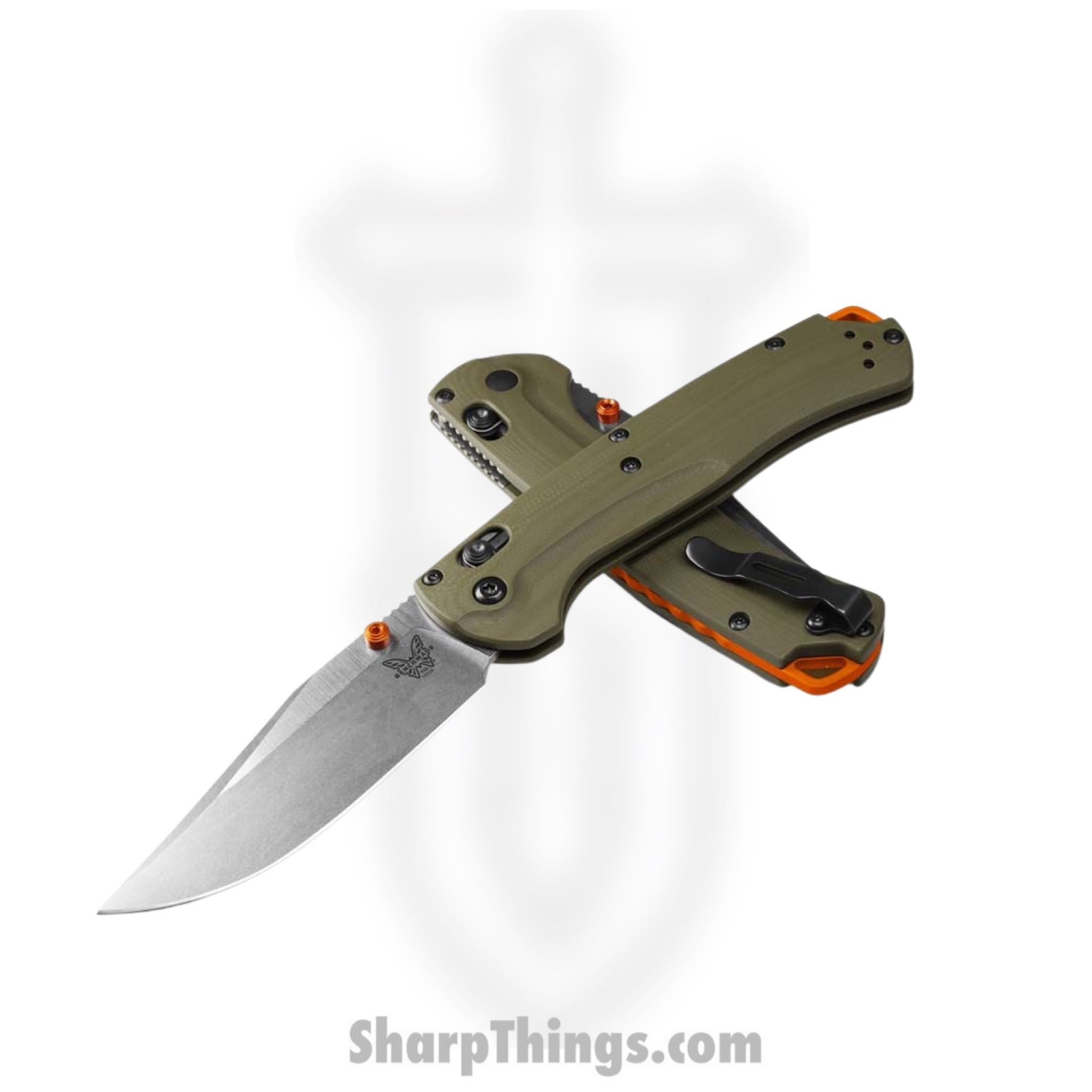 Benchmade - 15536 - Taggedout - Folding Knife - CPM S45VN Satin Clip Point - G10 - OD Green - Image 4