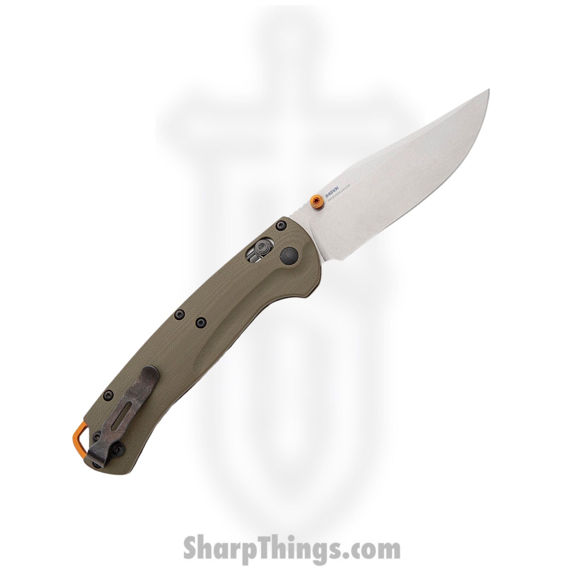 Benchmade - 15536 - Taggedout - Folding Knife - CPM S45VN Satin Clip Point - G10 - OD Green - Image 2