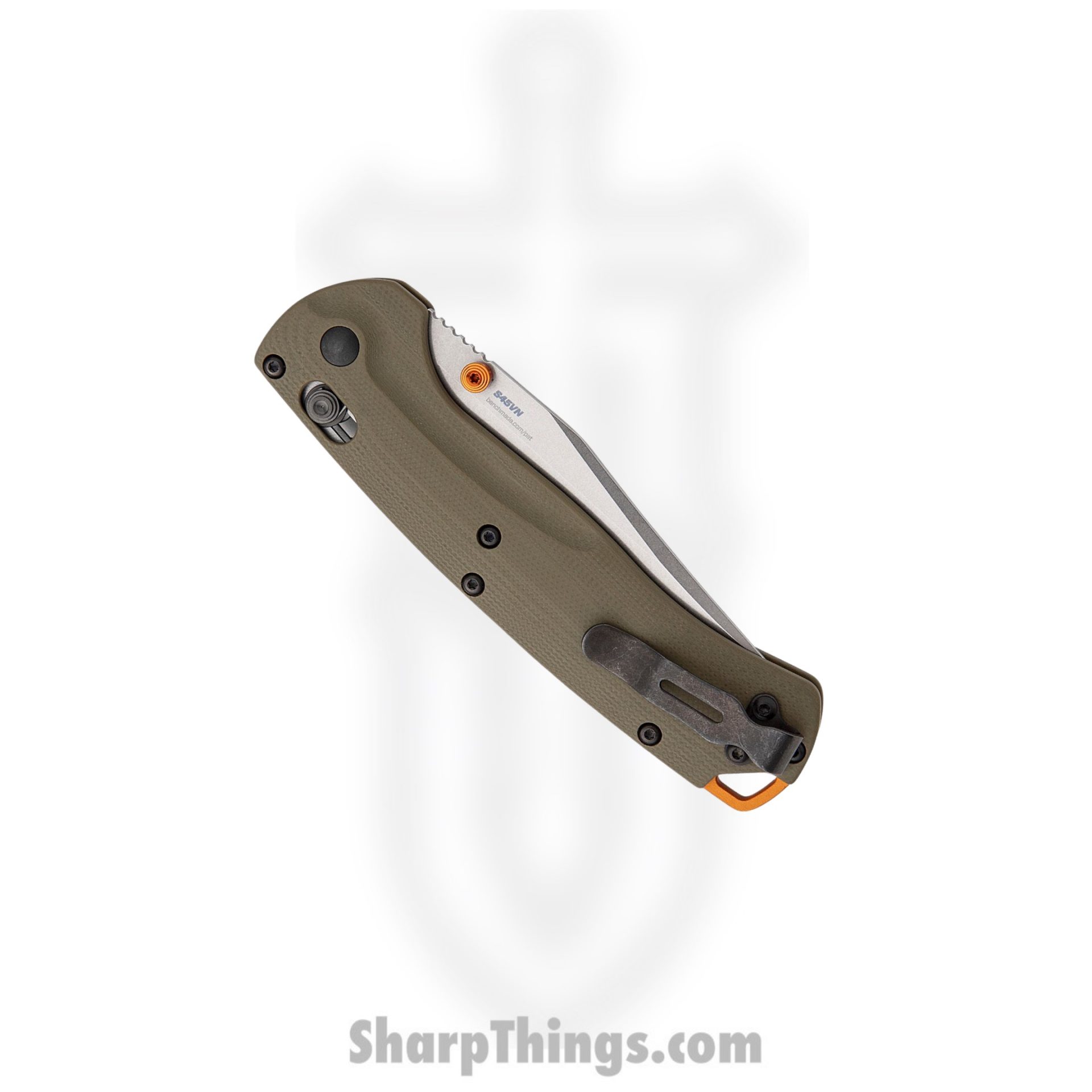 Benchmade - 15536 - Taggedout - Folding Knife - CPM S45VN Satin Clip Point - G10 - OD Green - Image 3