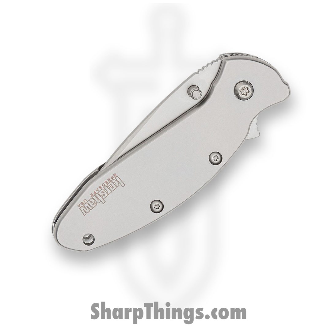 Kershaw - 1620FL - Scallion - Folding Knife - 420HC Bead-blasted Drop Point - 410 Stainless Steel - Silver - Image 2