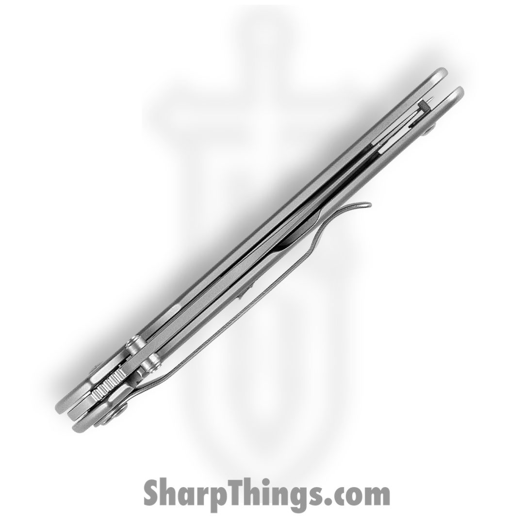Kershaw - 1660CB - Leek - Folding Knife - D2/14C28 Bead-blasted Drop Point - 410 Stainless Steel Handle - Silver - Image 4