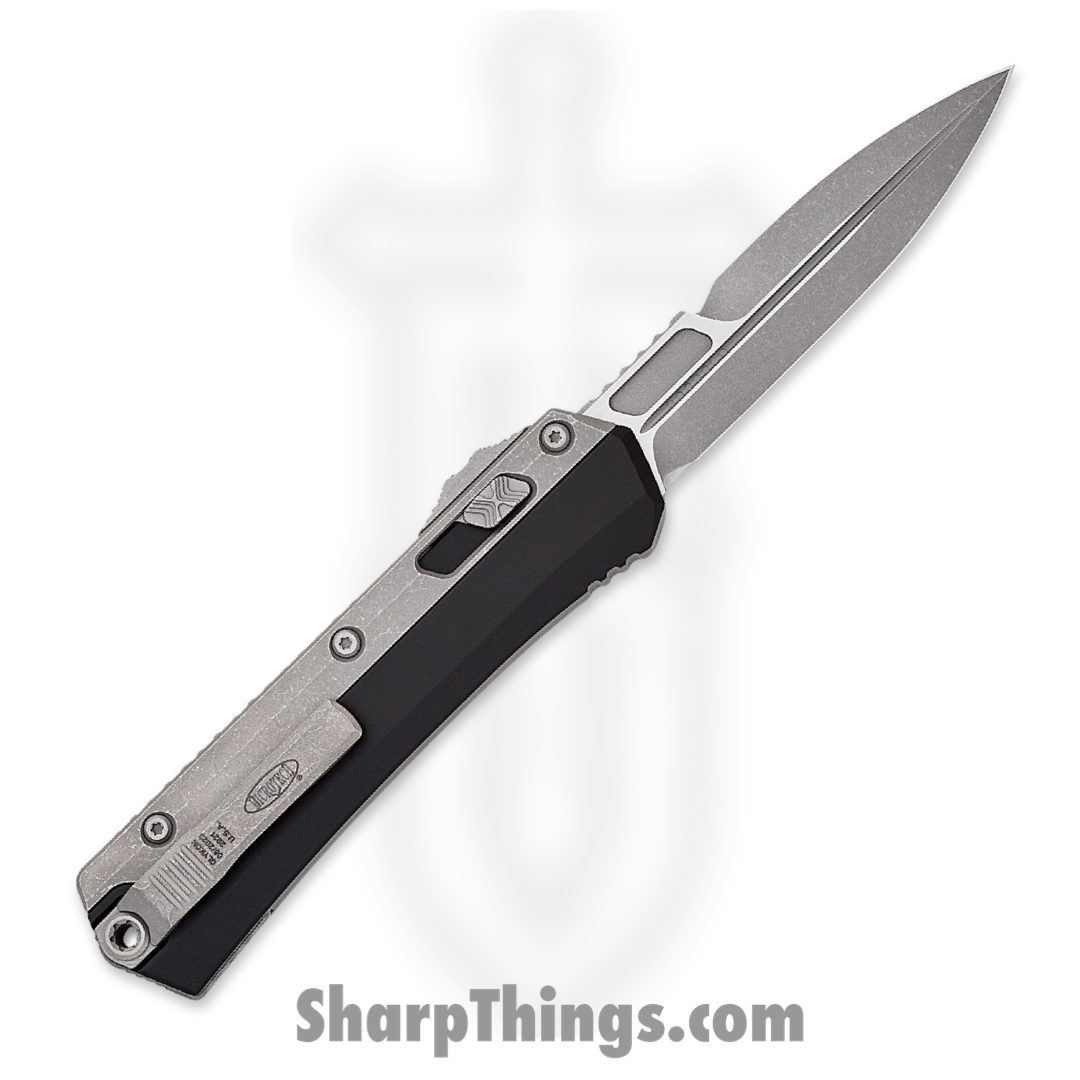 Microtech - 184-10AP - Glykon - OTF Auto - Apocalyptic Bayonet - 6061-T6 Aluminum with Titanium - Black Gray - Image 2
