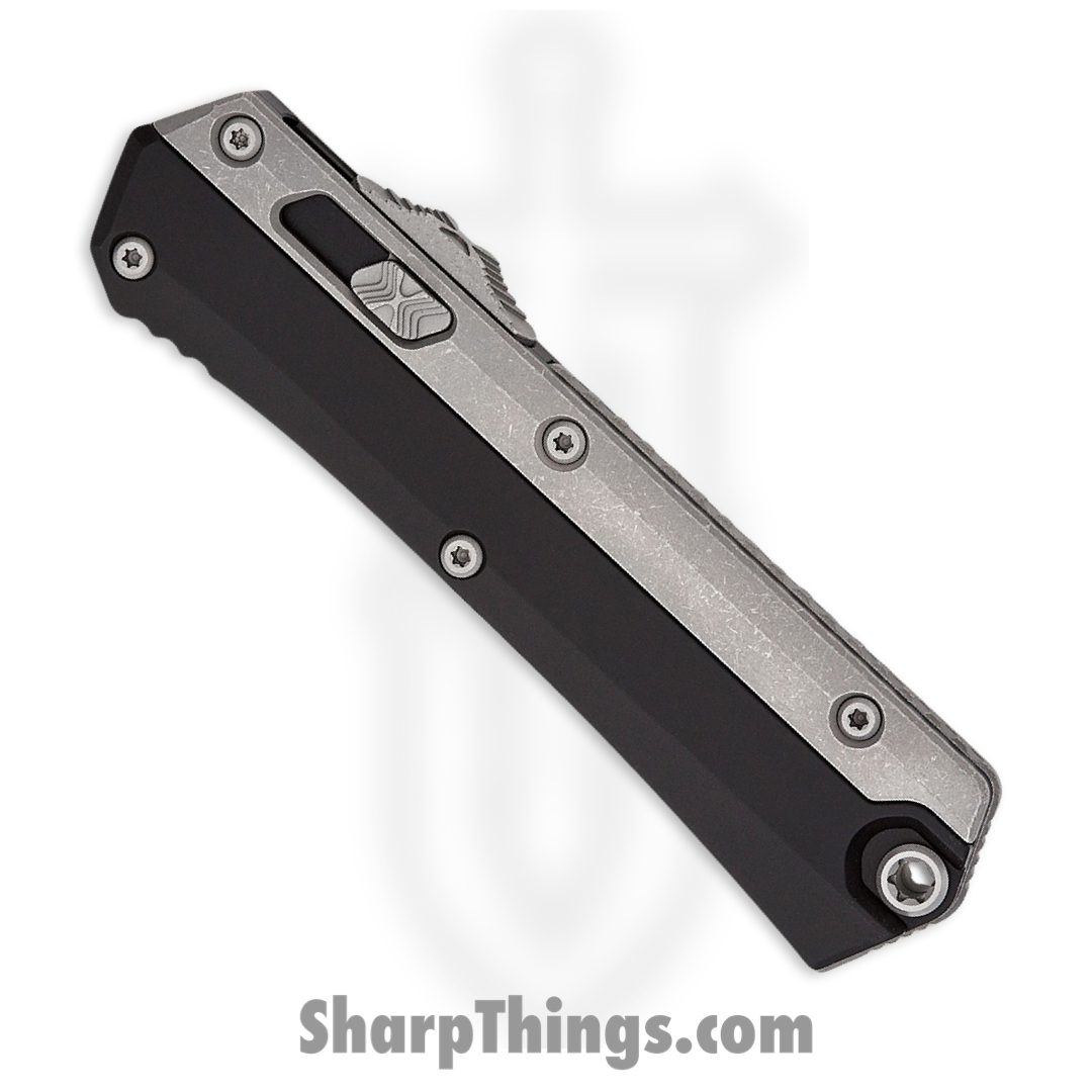 Microtech - 184-10AP - Glykon - OTF Auto - Apocalyptic Bayonet - 6061-T6 Aluminum with Titanium - Black Gray - Image 3