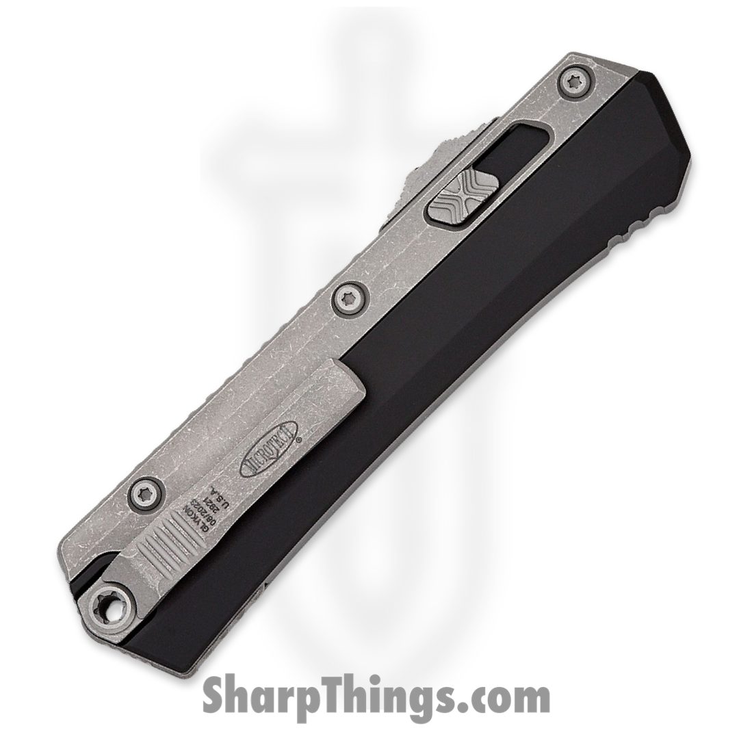 Microtech - 184-10AP - Glykon - OTF Auto - Apocalyptic Bayonet - 6061-T6 Aluminum with Titanium - Black Gray - Image 4