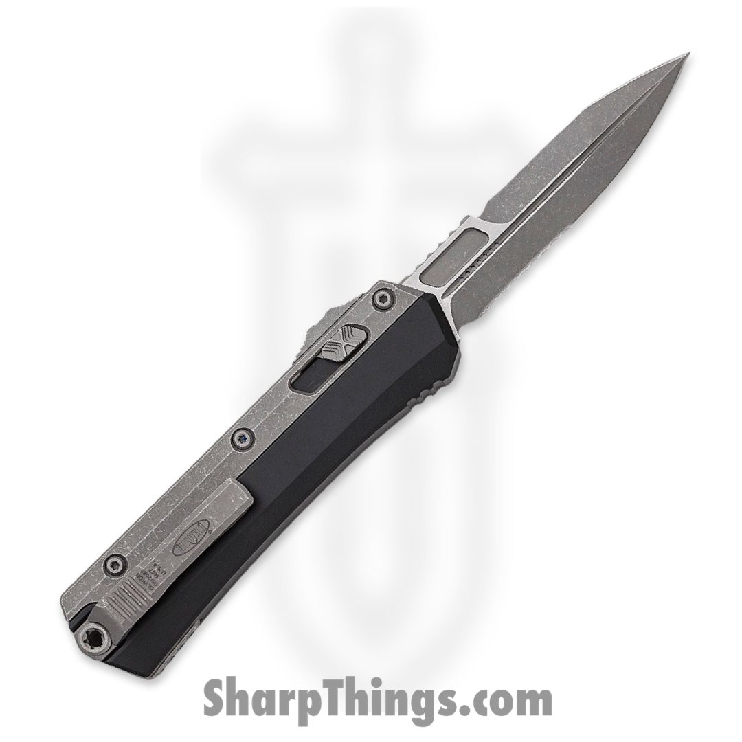 Microtech - 184-12AP - Glykon - OTF Auto - Apocalyptic Bayonet Full Serrated - 6061-T6 - Black - Image 2