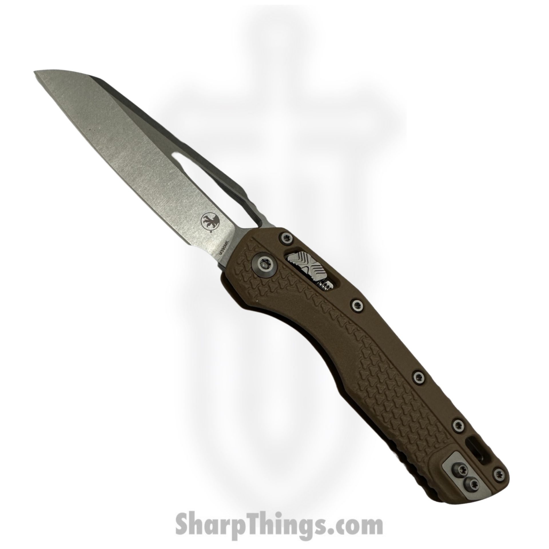 MICROTECH - 210T-10IMDE - MSI S/E Tri-Grip Injection - Folding Knife - M390MK Stonewash Wharncliffe - Tri-Grip Injection Molded Handle - FDE