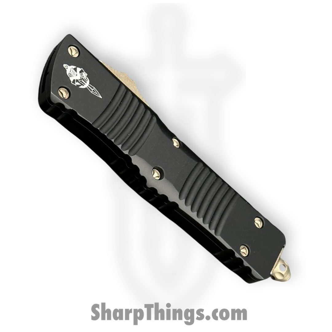 Microtech - 219-13APS - Signature Series Combat Troodon - OTF Auto - Bronzed Apocalyptic Hell Hound - 6061-T6 - Black - Image 3