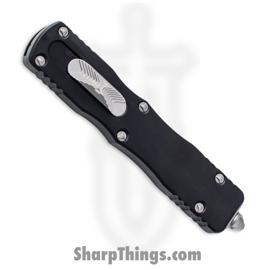 Microtech - 227-11 - Dirac Delta - OTF Auto - Stonewash Double Edge Dagger Partially Serrated - 6061-T6 Aluminum - Black - Image 4