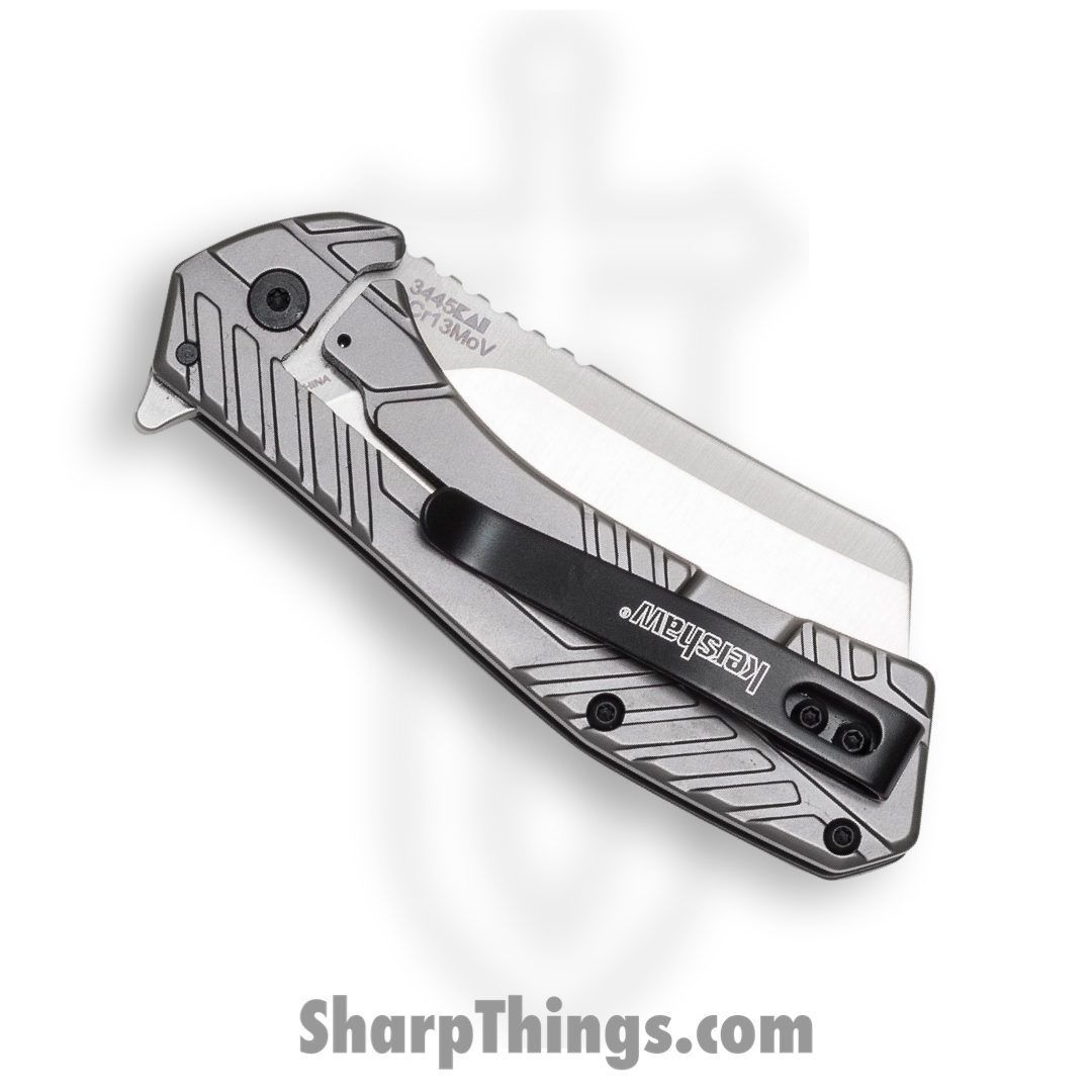 Kershaw - 3445 - Static - Folding Knife - 8Cr13MoV Satin Cleaver - Stainless Steel - Gray - Image 3