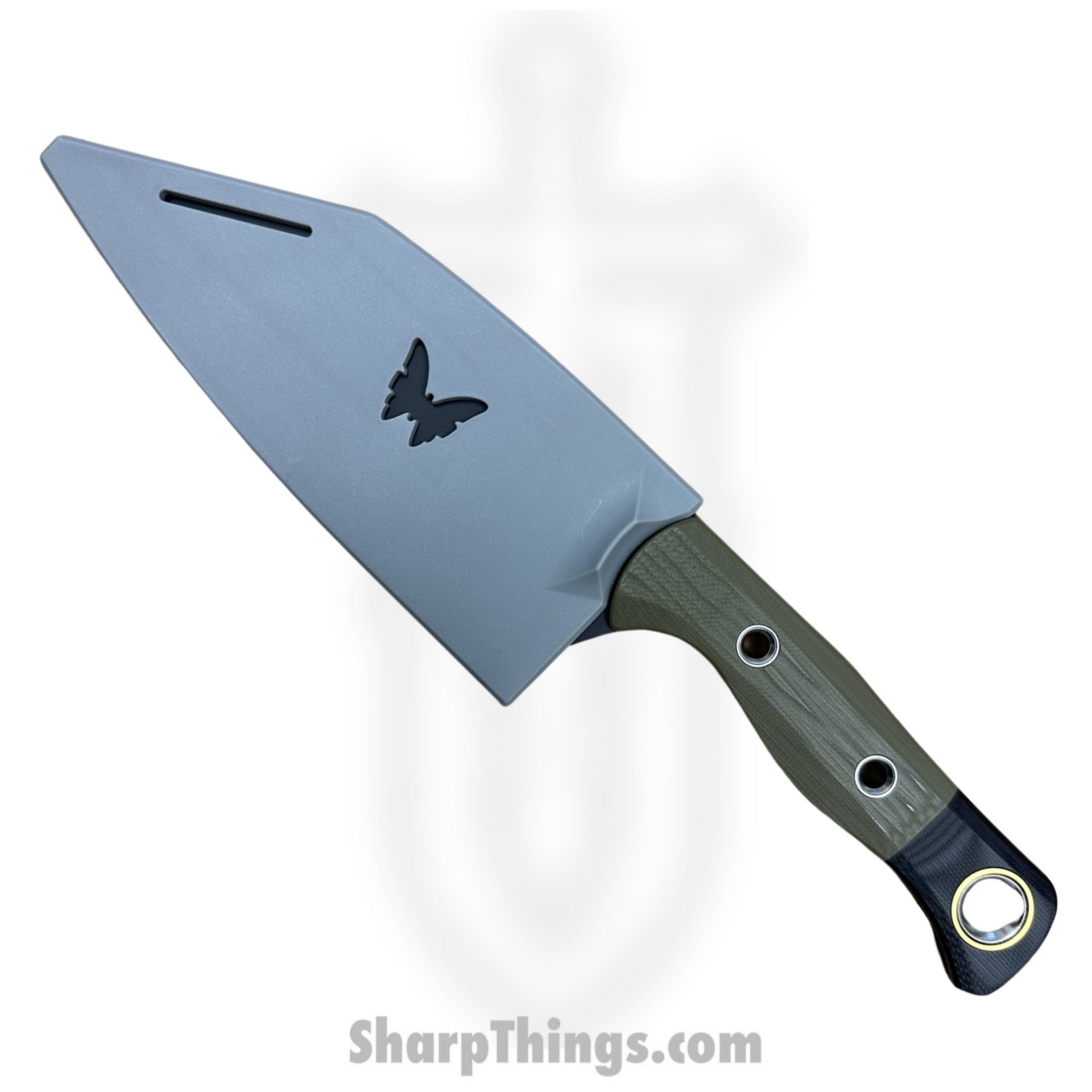 Benchmade - 4010BK-01 - Station Knife - Fixed Blade Knife - CPM-154 DLC Clip Point - G10 - OD Green, Black - Image 3
