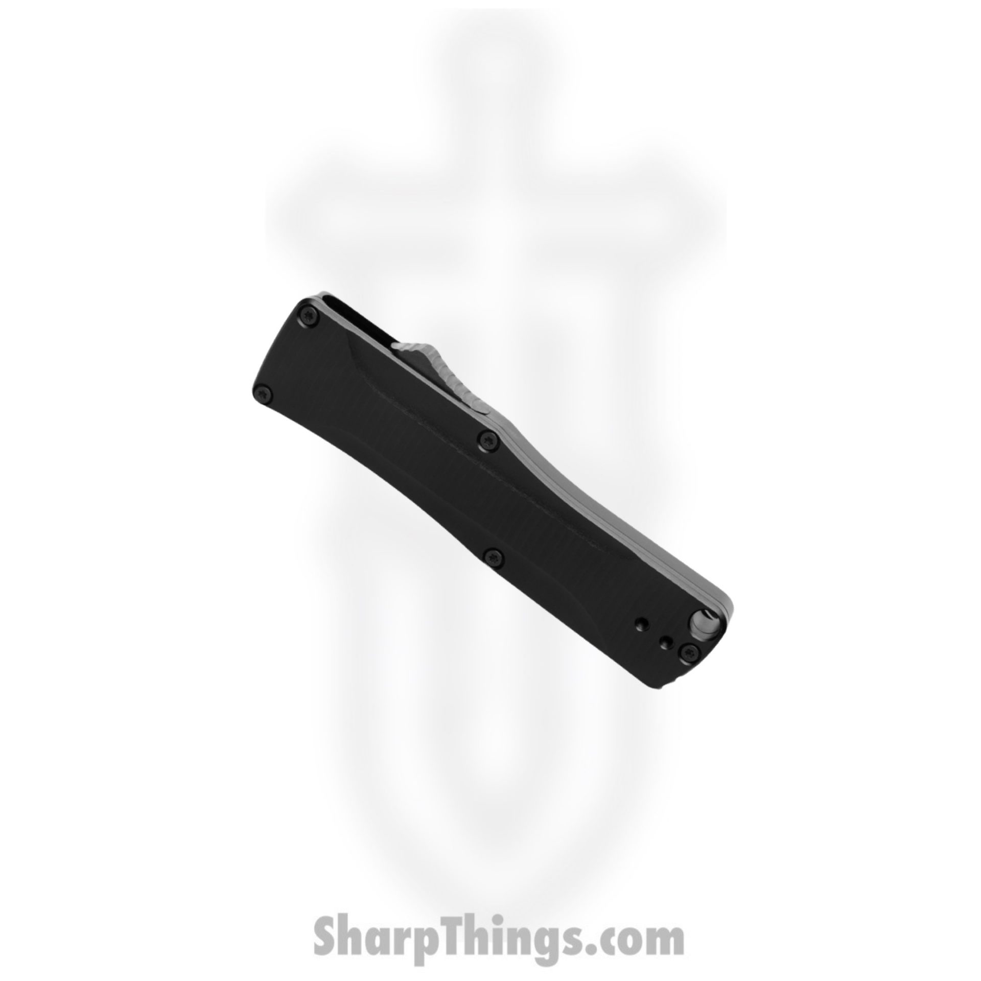 Benchmade - 4850BK - OM - OTF Auto - CPM-S30V DLC Clip Point - 6061-T6 - Black - Image 4