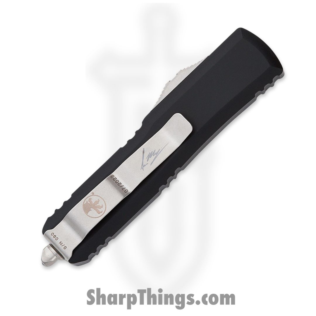 Microtech - 719W-10S - UTX-85 - OTF Auto - Stonewash Warhound - 6061-T6 Aluminum - Black - Image 4