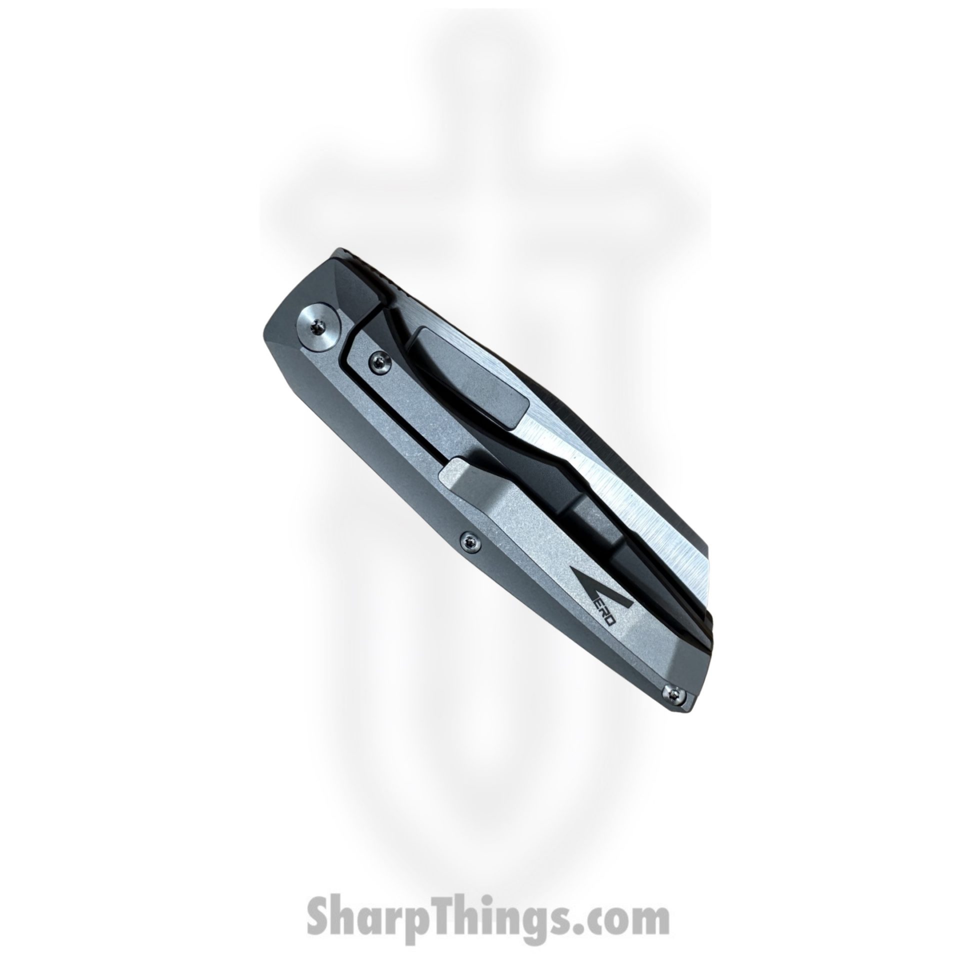 Vero Engineering - V-VAMFL-BSS$-FK-0225-S - Axon Mini Frame Lock - Folding Knife - Belt Satin M390 - Titanium - Stonewash - Image 4