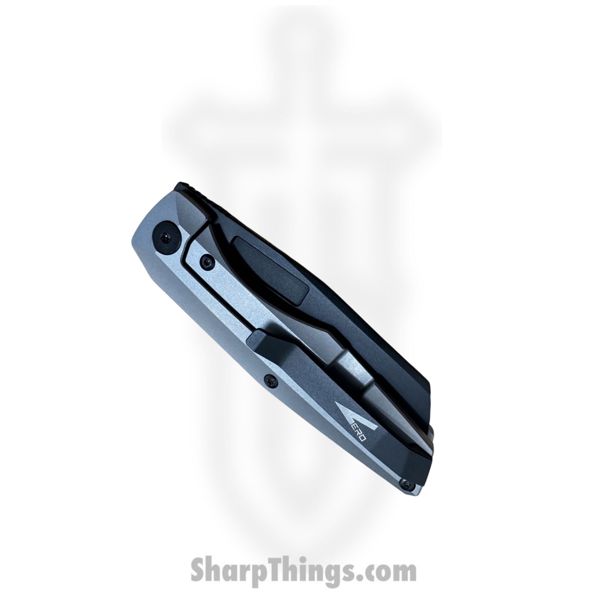 Vero Engineering - V-VAMFL-DS$-FK-0229-S - Axon Mini Frame Lock - Folding Knife - DLC M390 Sheepsfoot - Titanium - Stonewash - Image 4