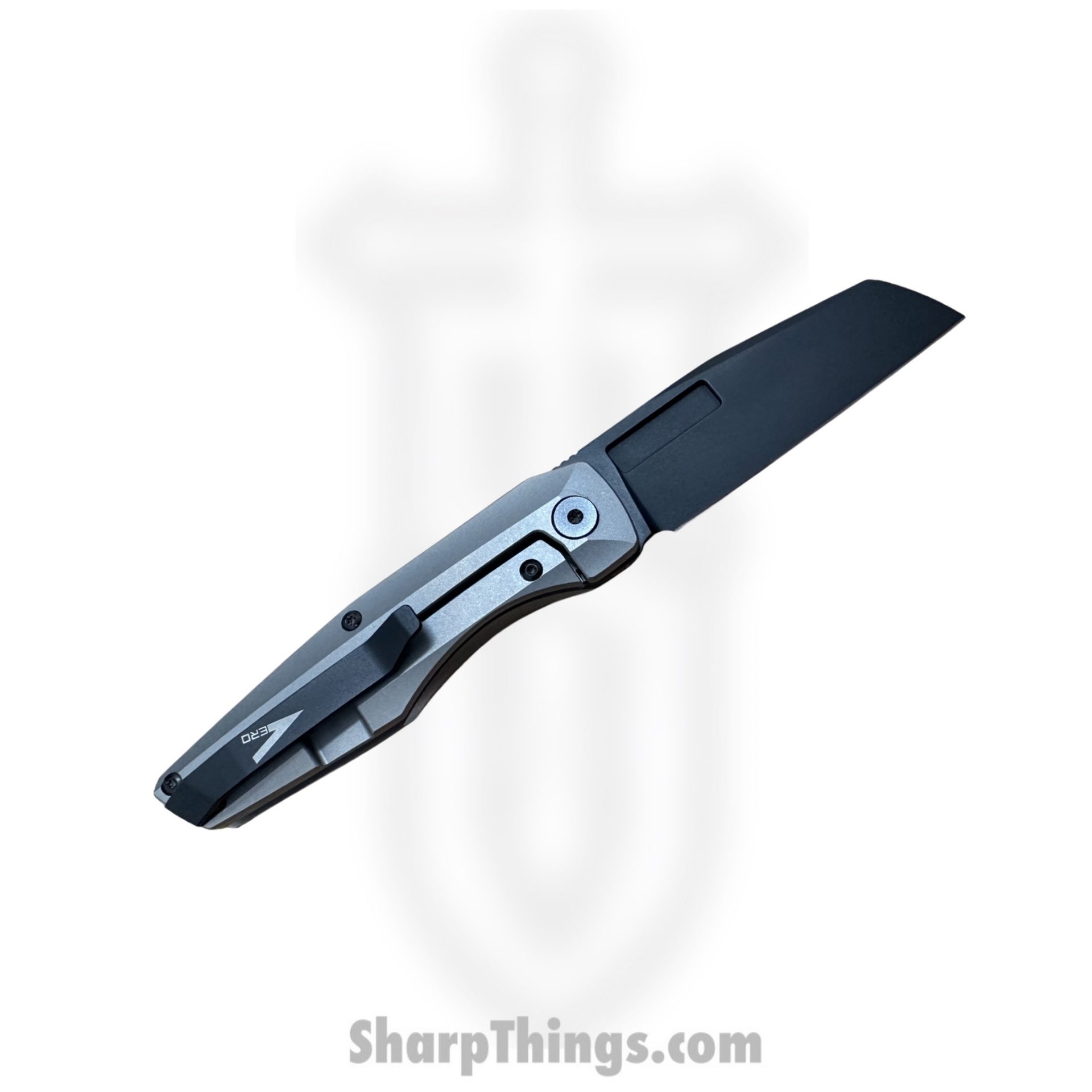 Vero Engineering - V-VAMFL-DS$-FK-0229-S - Axon Mini Frame Lock - Folding Knife - DLC M390 Sheepsfoot - Titanium - Stonewash - Image 2