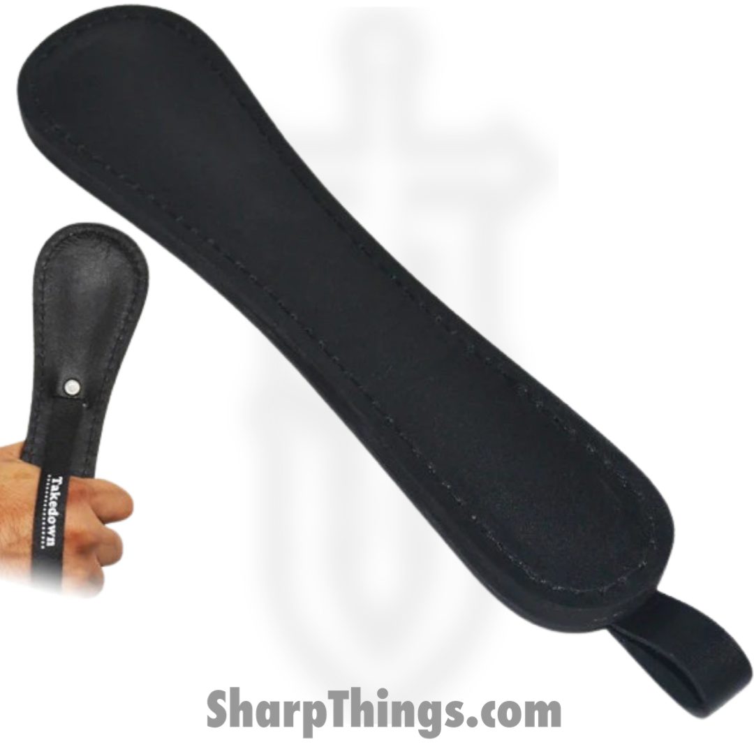 Takedown - BLS-8-BK - 8 Inch Slapper (Slap Jack) - Leather - Black