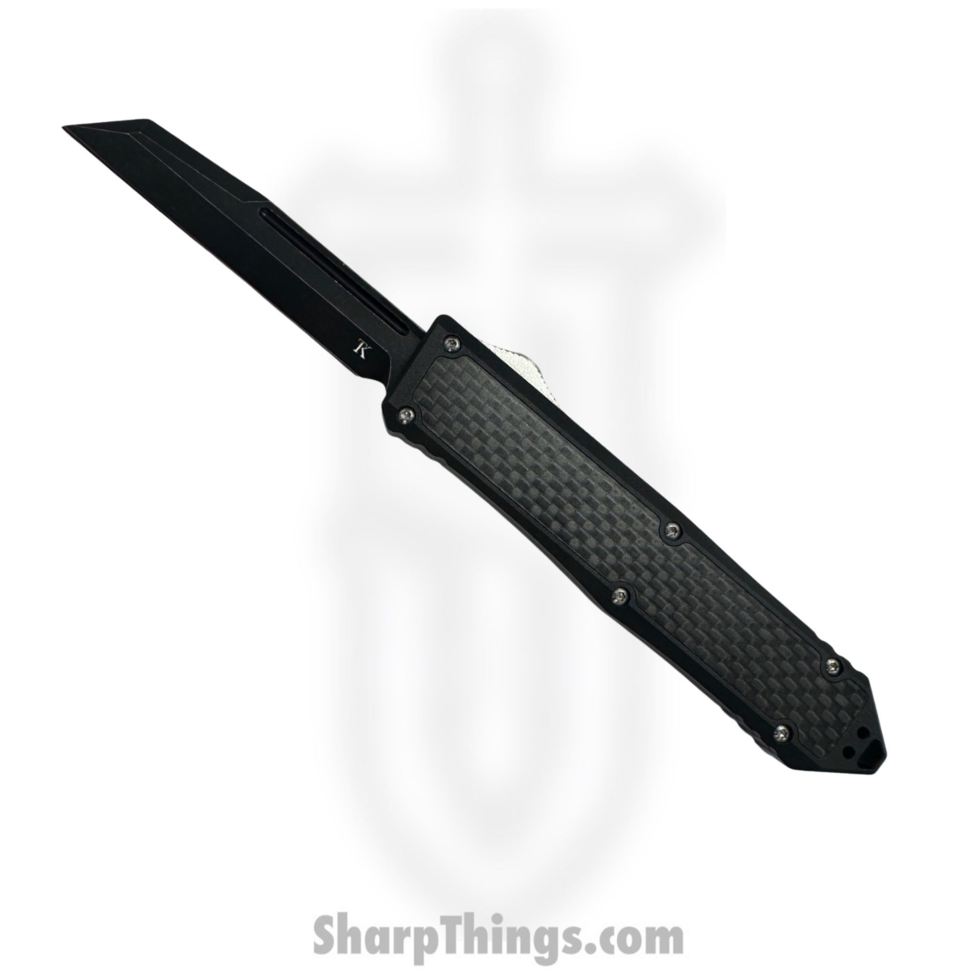 TakCom - BarracudaWDLC - Barracuda - OTF Auto - D2 DLC Wharncliffe - 6061 T6 w CF inlay - Black