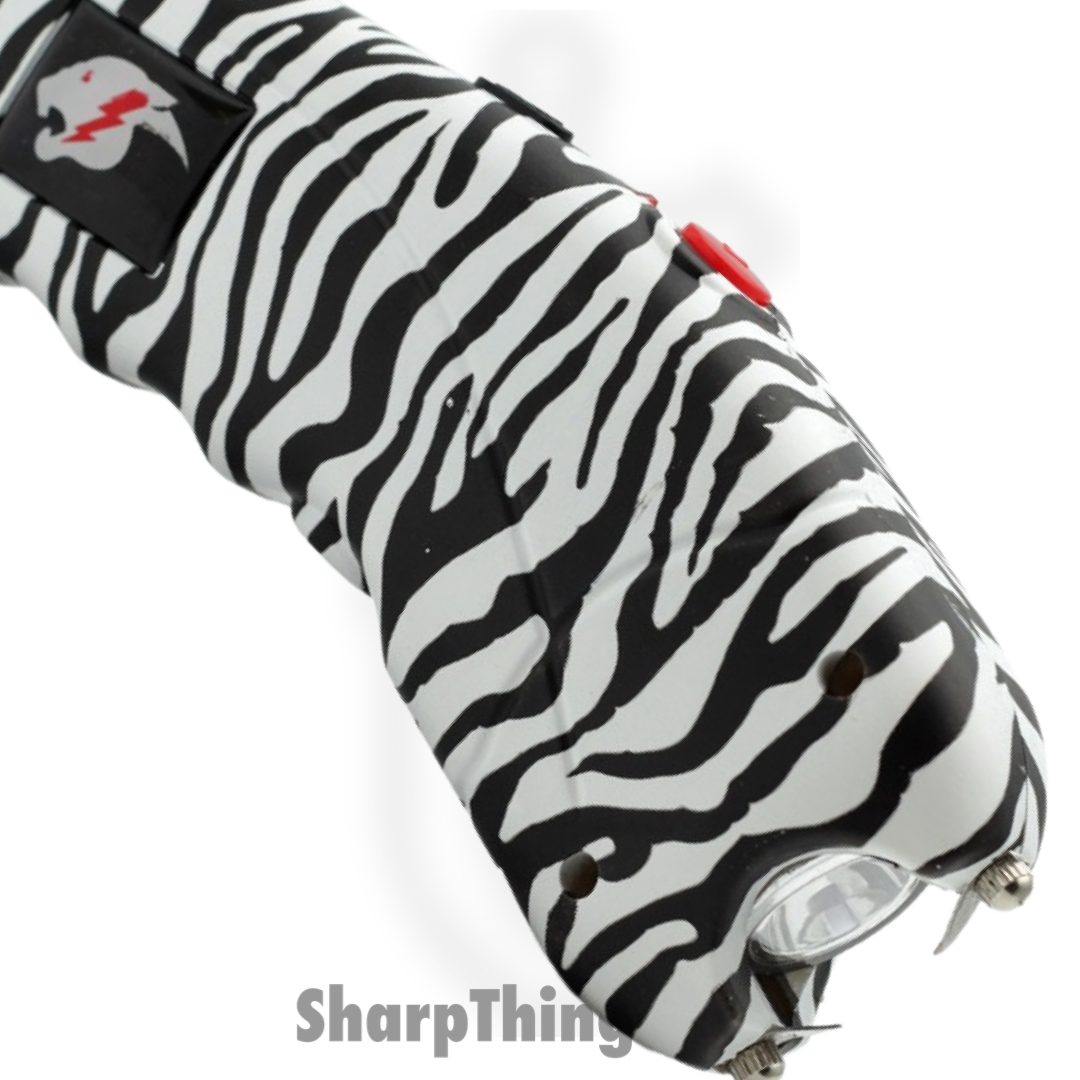 Cheetah - CH-23BZA - Cyclone Stun Gun With Alarm - Rubber - Zebra - Image 2