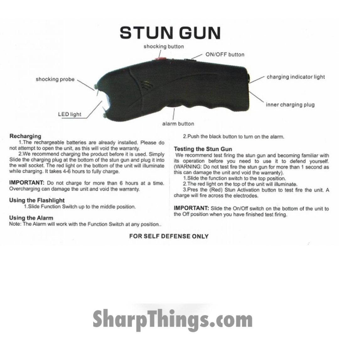 Cheetah - CH-23BZA - Cyclone Stun Gun With Alarm - Rubber - Zebra - Image 3