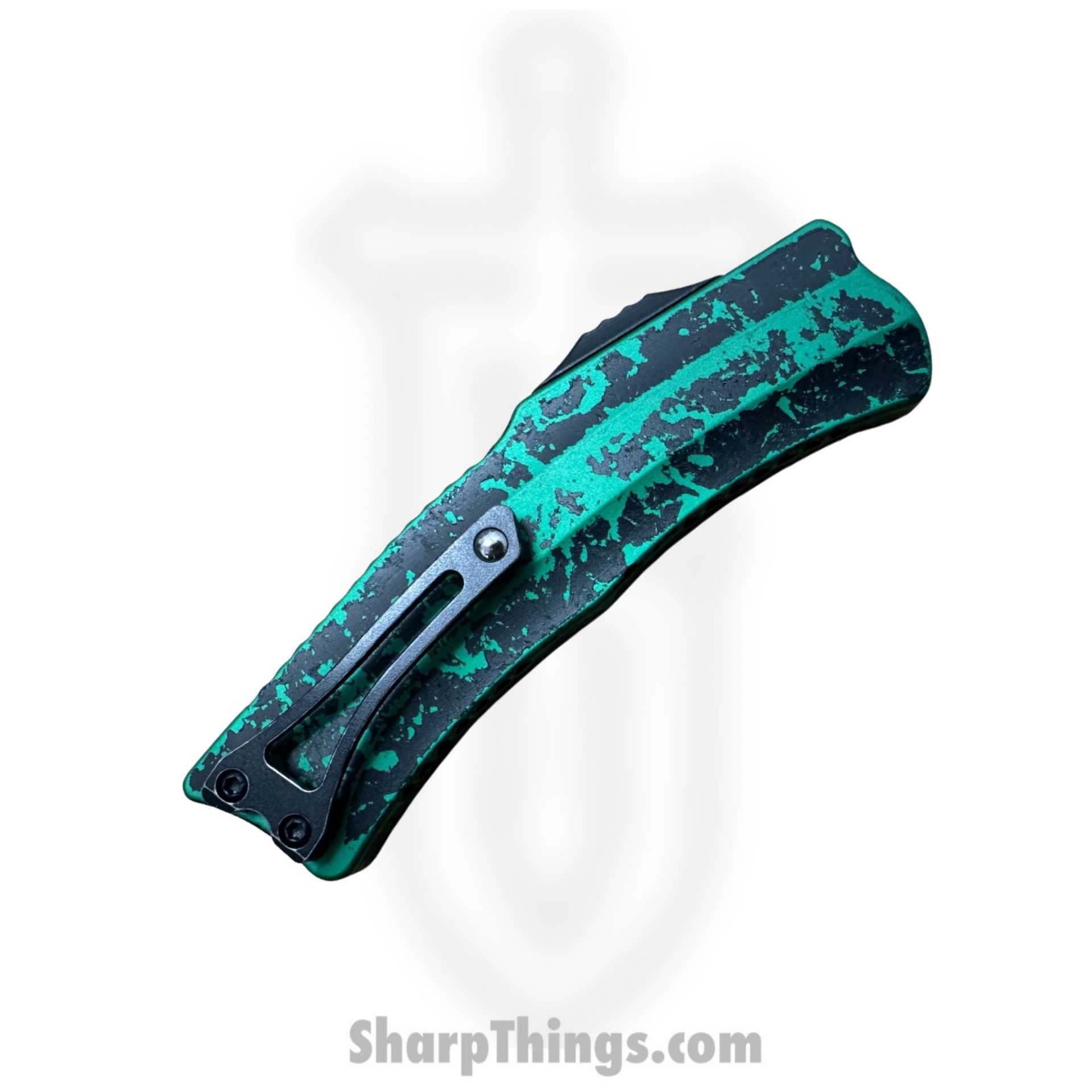 Heretic Knives - H060-14A-BRKTGR - ROC - OTF Auto - Magnacut Two Tone Karambit - 6061-T6 Aluminum - Breakthrough Toxic Green - Image 3