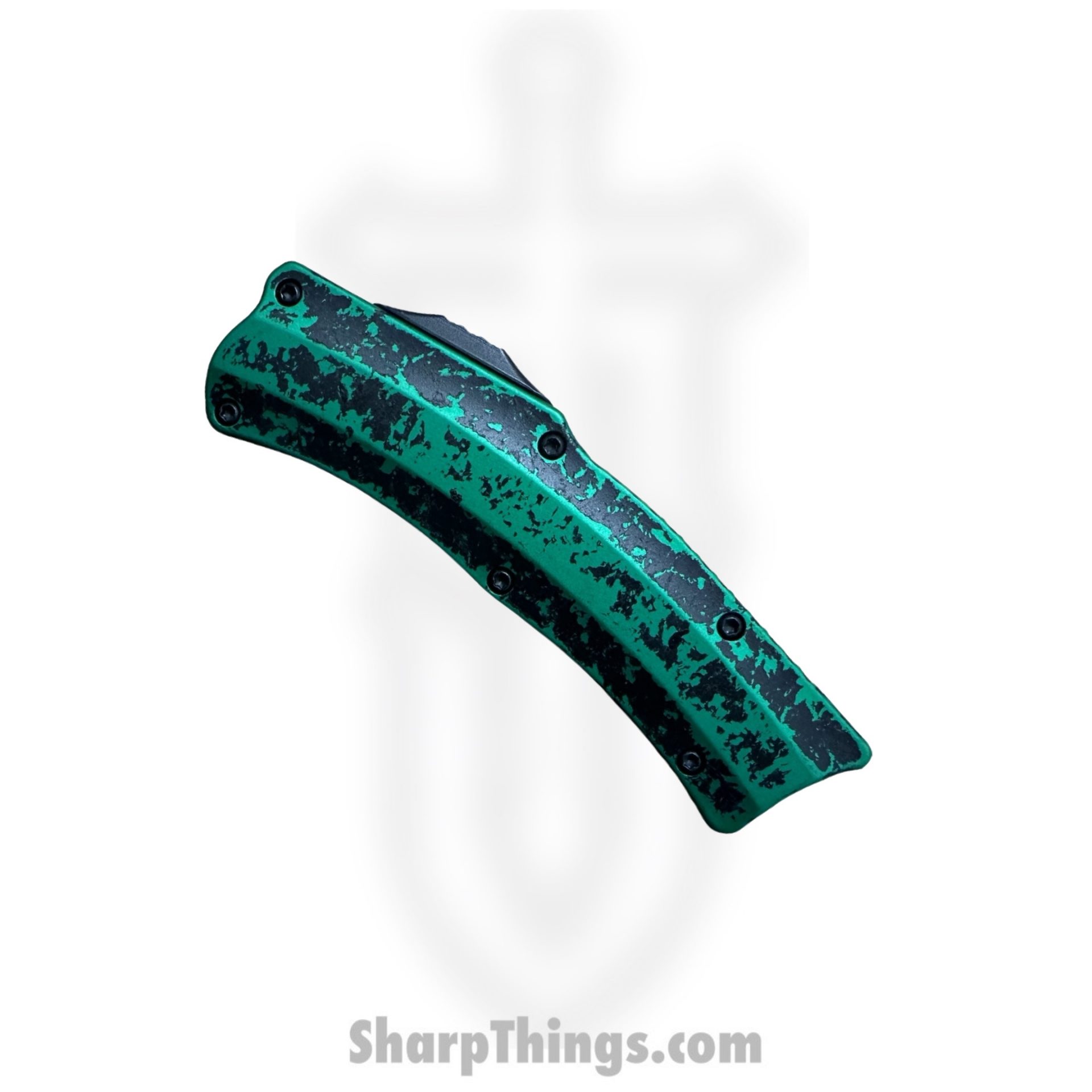 Heretic Knives - H060-14A-BRKTGR - ROC - OTF Auto - Magnacut Two Tone Karambit - 6061-T6 Aluminum - Breakthrough Toxic Green - Image 2