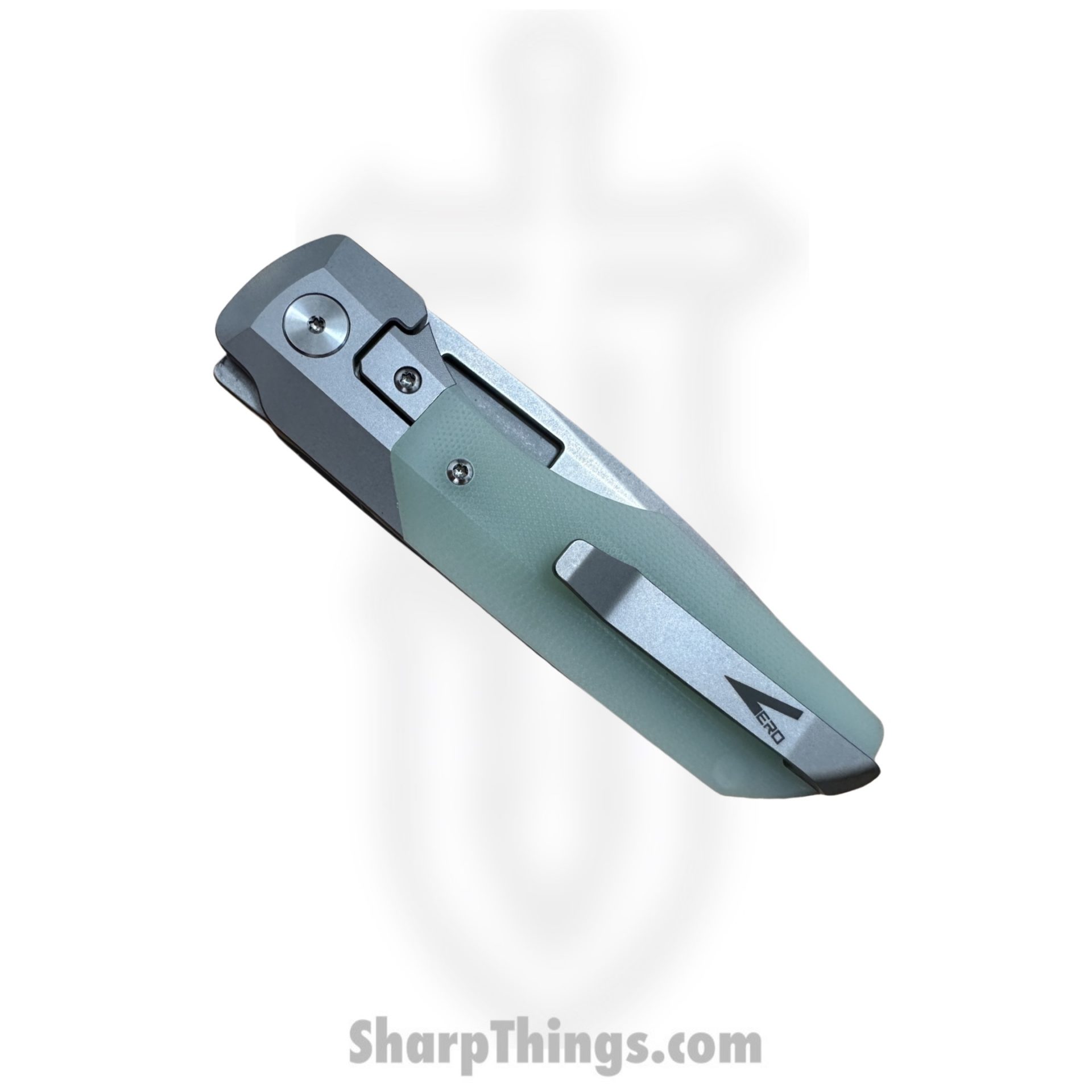 Vero Engineering - V-VSXL-SW-JD - Synapse XL - Folding Knife - Stonewash M390 Drop Point - G10 - Jade - Image 3