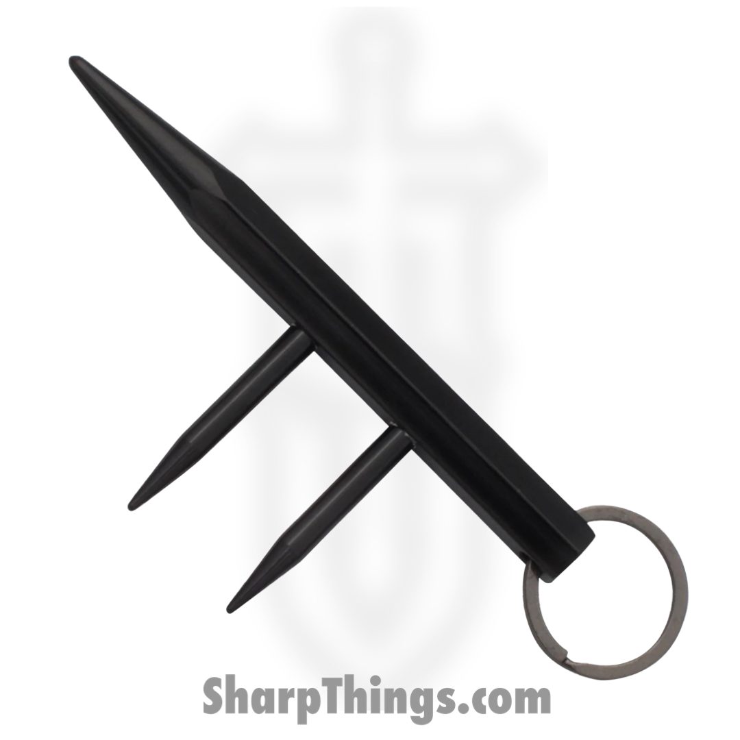 Panex - P-15946-BK - Fancy Defense Dealer Two Prong Kubotan - Aircraft Aluminum - Black