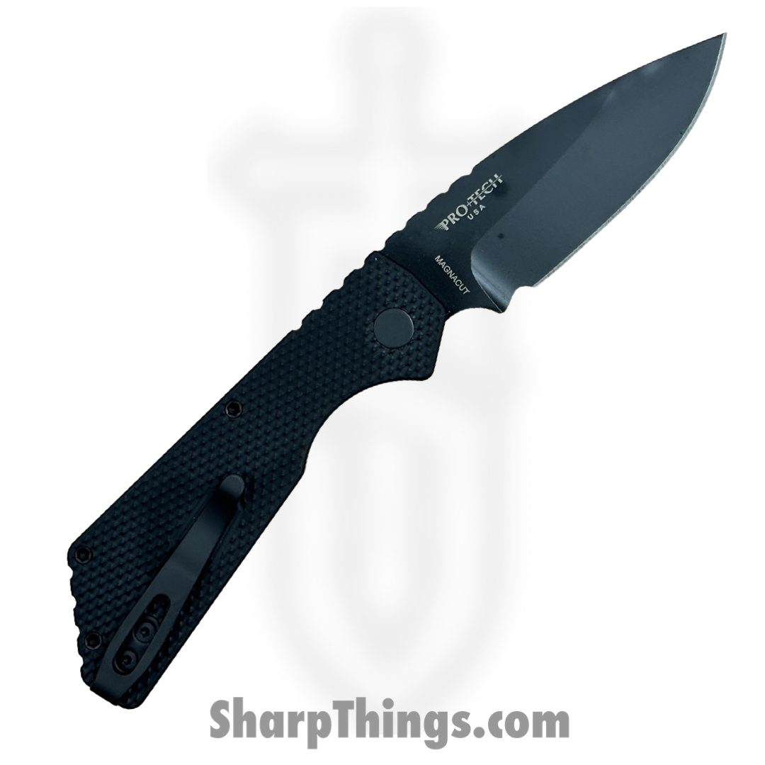 ProTech - 207 - Strider PT+ - Automatic Knife - Magnacut DLC Drop Point - 6061-T6 Aluminum - Black - Image 2