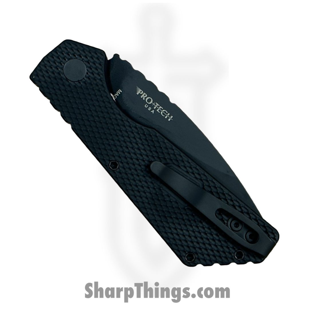 ProTech - 207 - Strider PT+ - Automatic Knife - Magnacut DLC Drop Point - 6061-T6 Aluminum - Black - Image 3