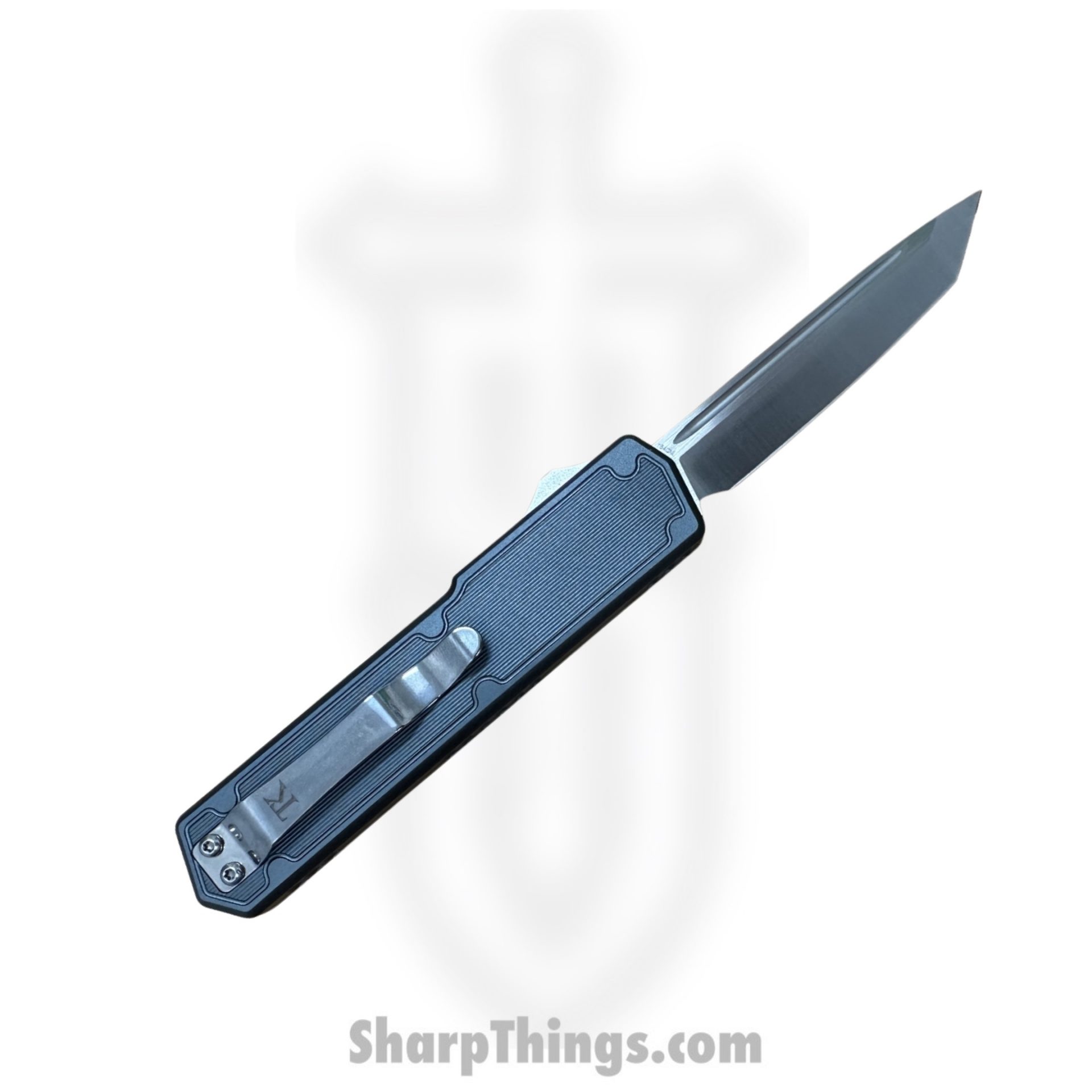 TakCom - Vigor-V2-GR - Vigor V2 OTF - OTF Auto - Satin 154CM - Tanto - Gray w Red G-10 - Image 2