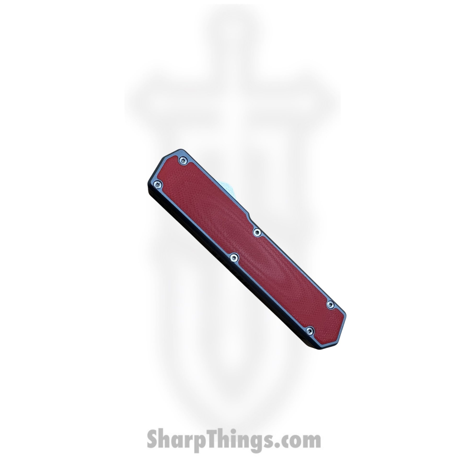 TakCom - Vigor-V2-GR - Vigor V2 OTF - OTF Auto - Satin 154CM - Tanto - Gray w Red G-10 - Image 3