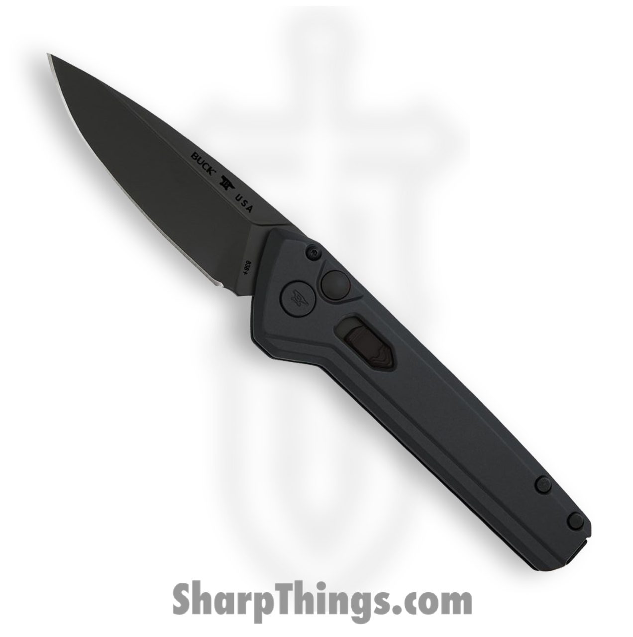 Buck - BU838BKS - Deploy Blackout - Automatic Knife - S35VN Coated Drop Point - Aluminum - Black