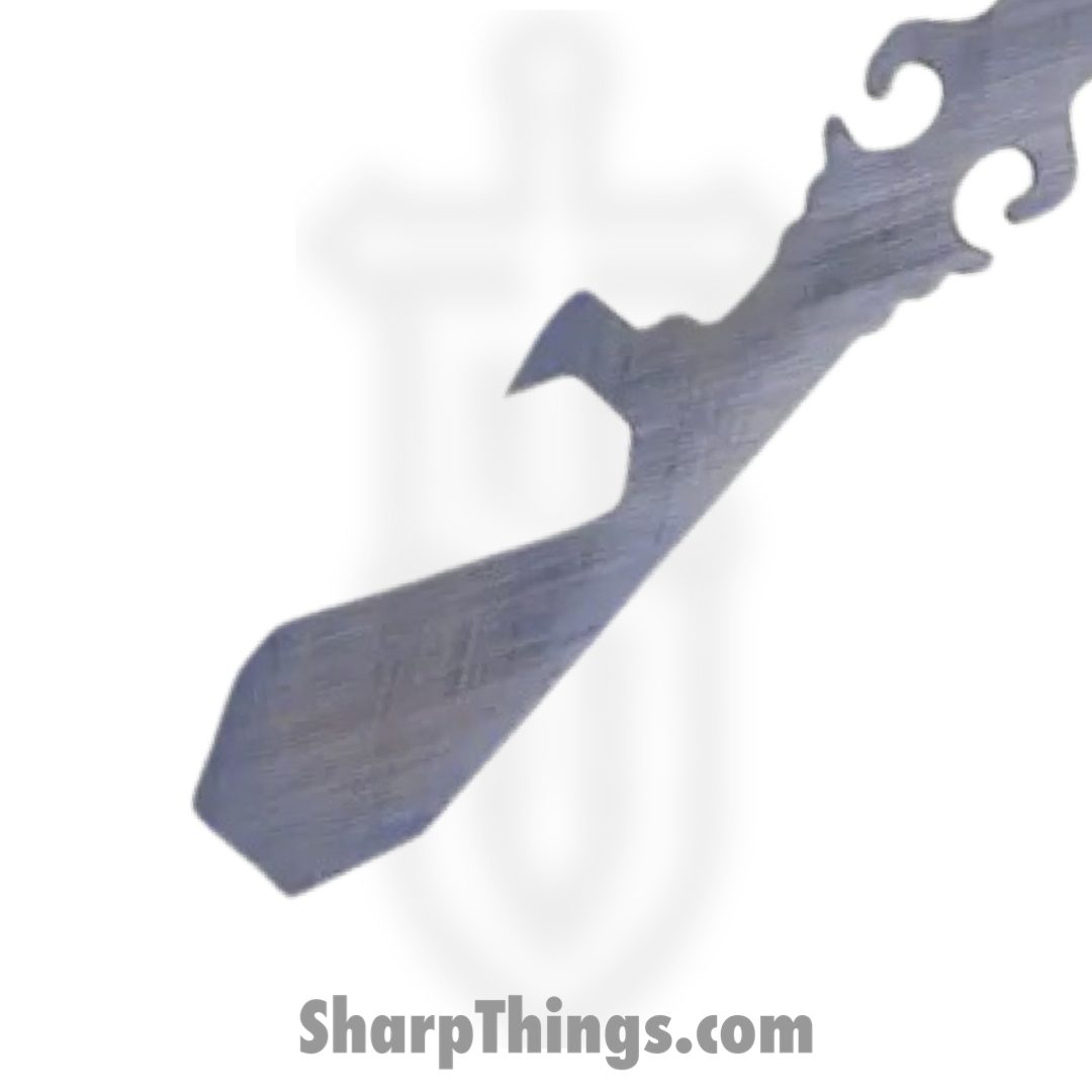 Chaves Knives - KEY/TL/LPTI/CH - Skeleton Key Tool Prybar - Titanium Crosshatch - Purple - Image 4