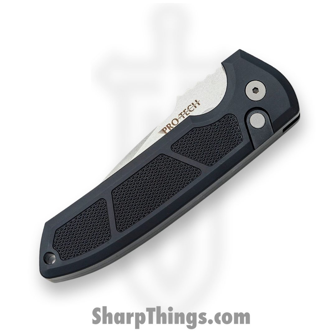 ProTech - LG305 - Rockeye Auto - Automatic Knife - CPM-S35VN Stonewash Drop Point - 6061-T6 Aluminum - Black - Image 5