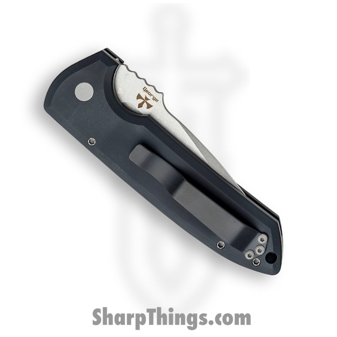 ProTech - LG305 - Rockeye Auto - Automatic Knife - CPM-S35VN Stonewash Drop Point - 6061-T6 Aluminum - Black - Image 4