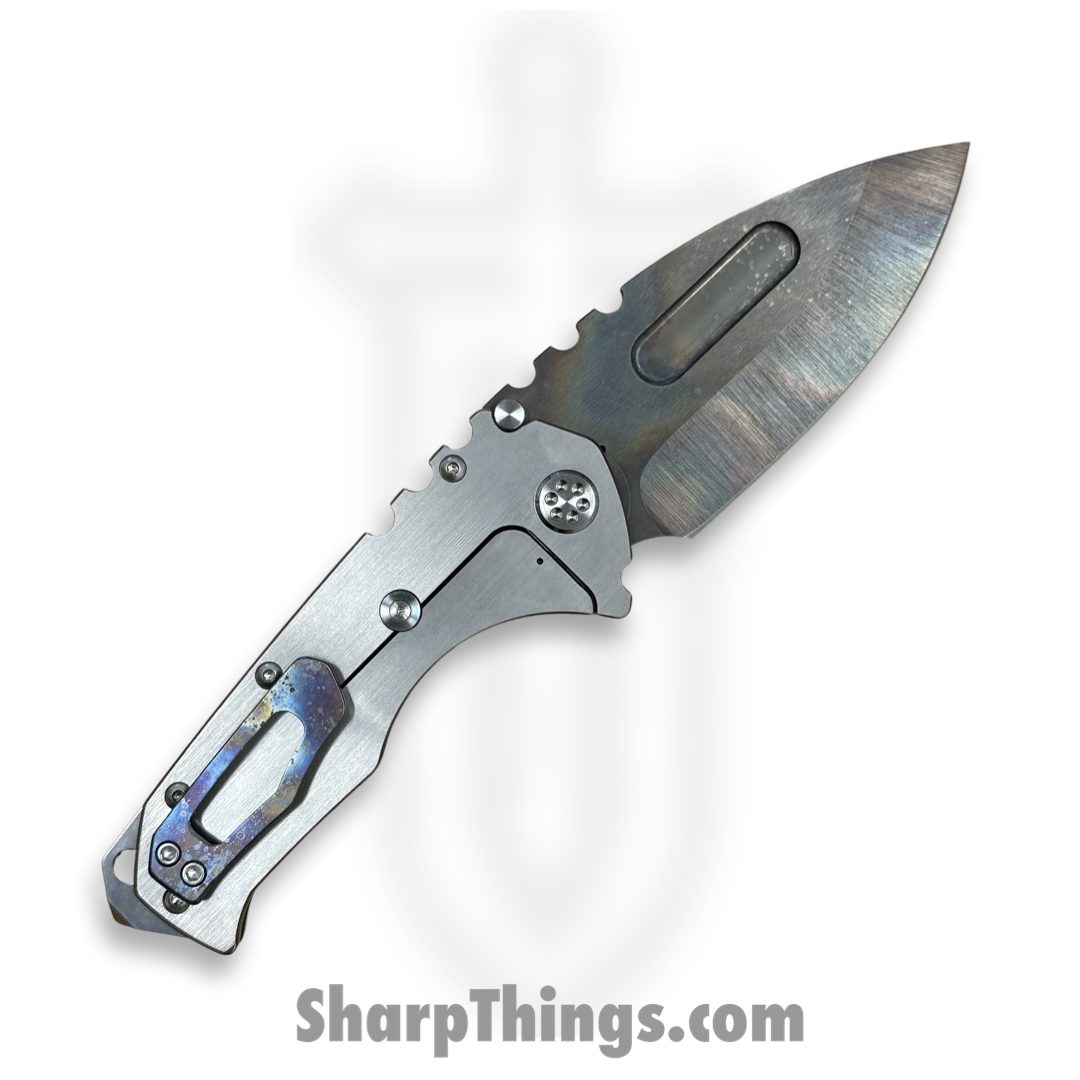 Medford Knife and Tool - MK0124VD-01TM-TSCF-BN - Prae "T" - Folding Knife - S45VN Vulcan Drop Point - Titanium - Silver - Image 2