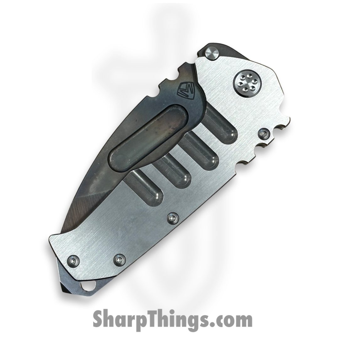 Medford Knife and Tool - MK0124VD-01TM-TSCF-BN - Prae "T" - Folding Knife - S45VN Vulcan Drop Point - Titanium - Silver - Image 3